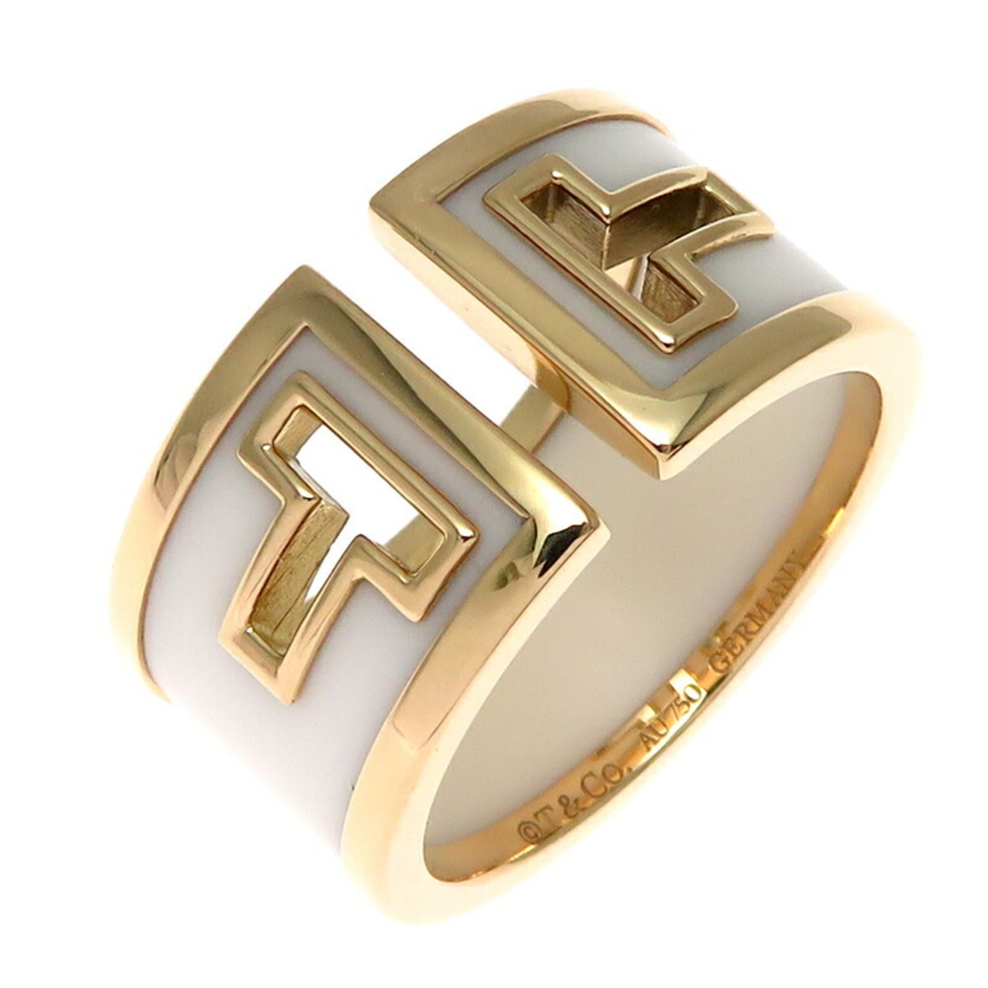 Tiffany T Cutout Women\'s Ring, 750 Yellow Gold, Size 15