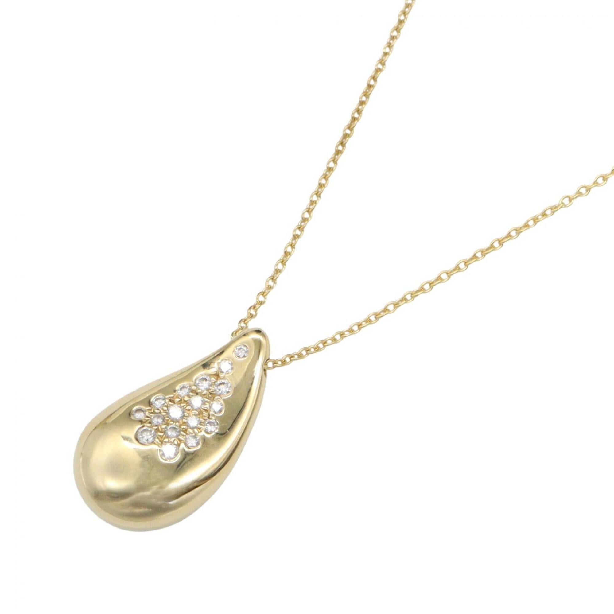 Tiffany & Co. Teardrop Diamond Necklace, 18K (Yellow Gold) Diamond, Women\'s, Gold Tone