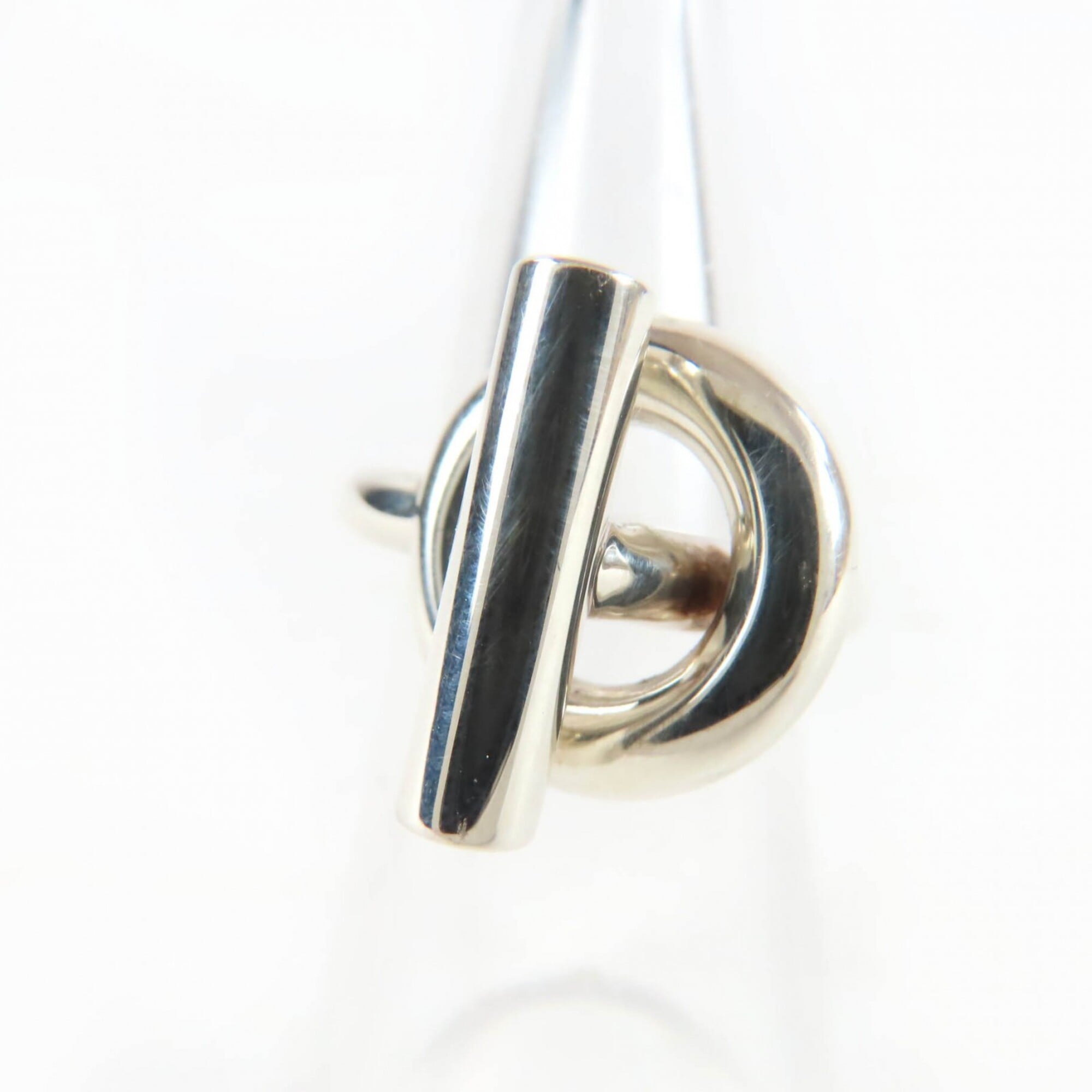 HERMES EchappŽ MM 925 Ring, 2024 Model, Silver, Size 48, with Case, Made in Italy, Weight 9.6g, Wome