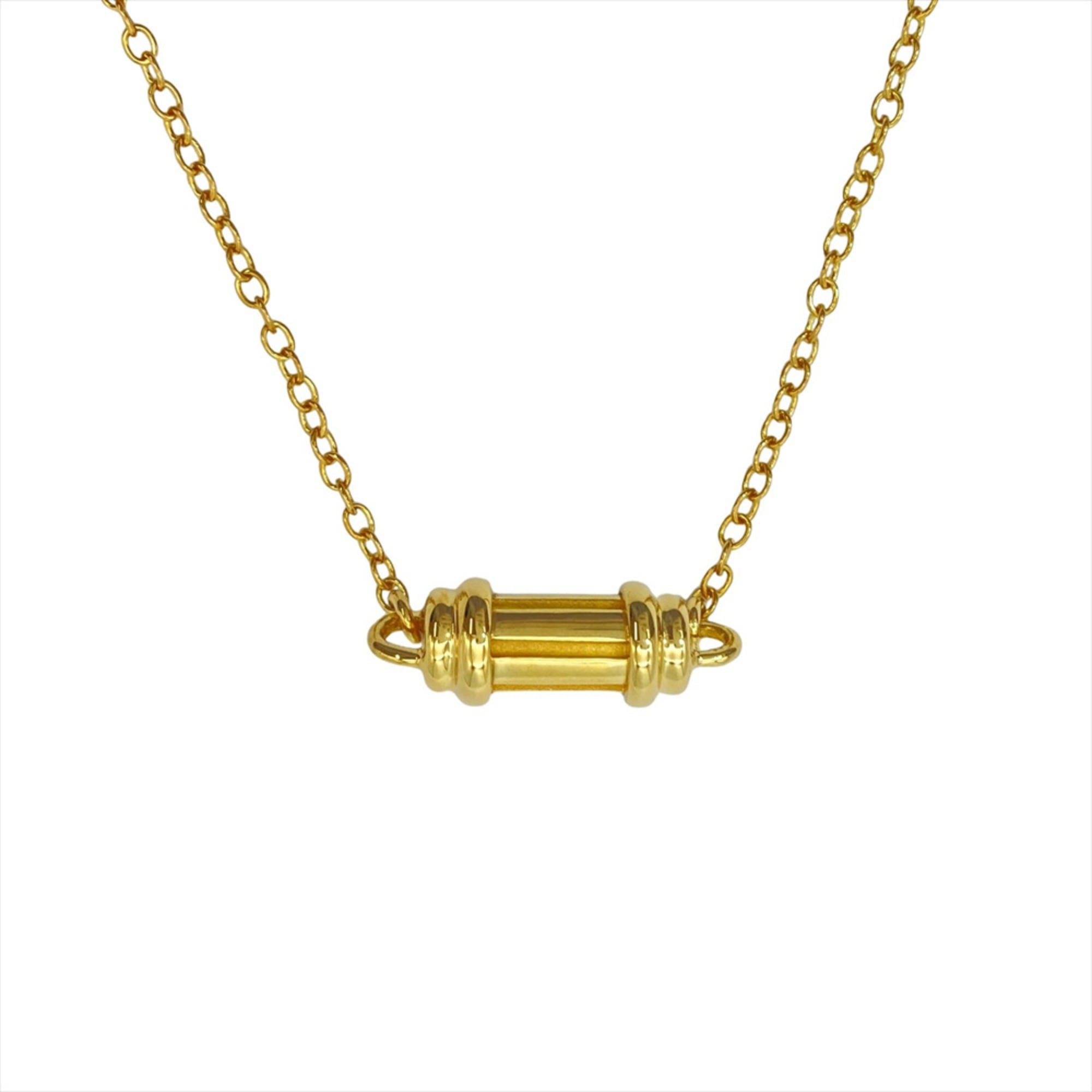 Tiffany & Co. Cylinder Bottle Necklace, 18K Yellow Gold, 4.8g, Women\'s
