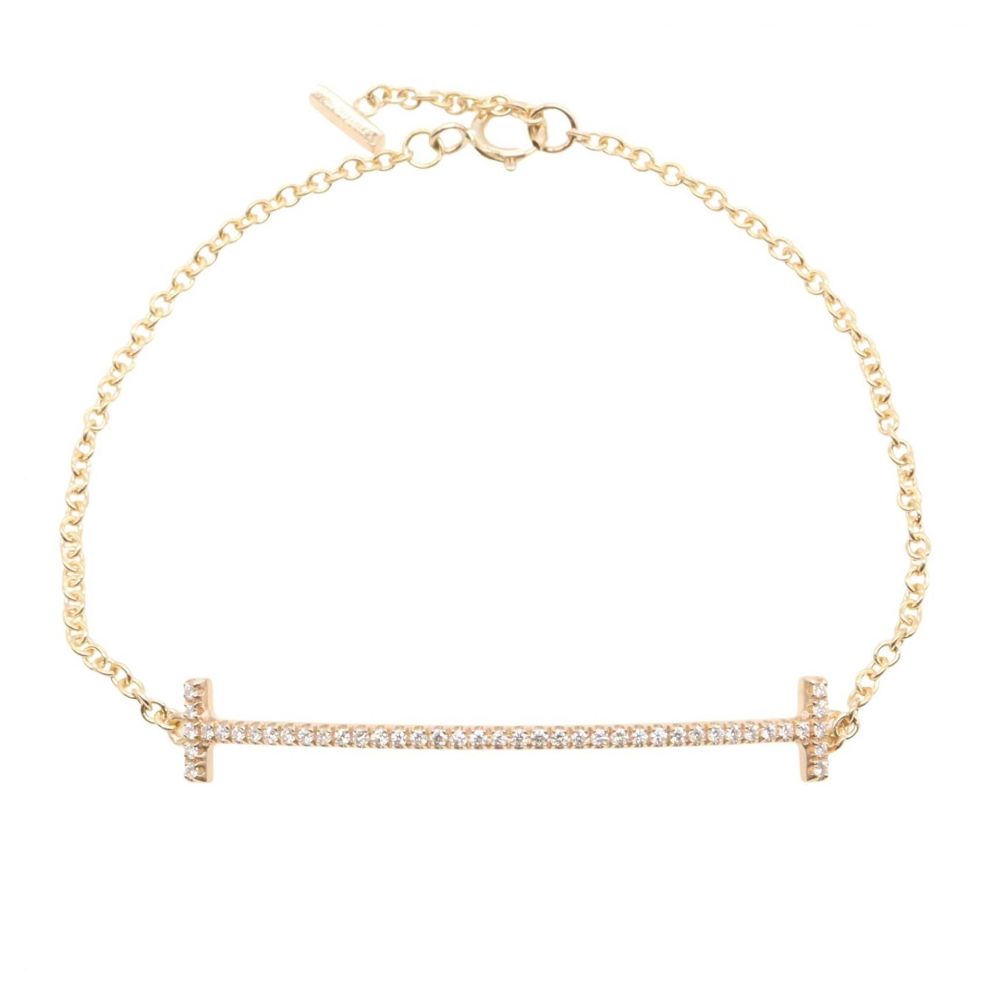 Tiffany & Co. T Smile Small Bracelet, Diamond 18K Pink Gold (PG), Women\'s, Tone
