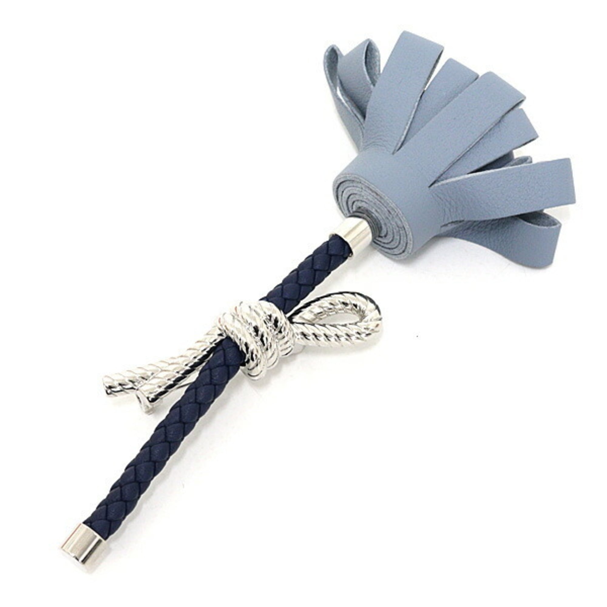 Hermes HERMES Brooch Fleur Swift Linen Blue Navy Flower