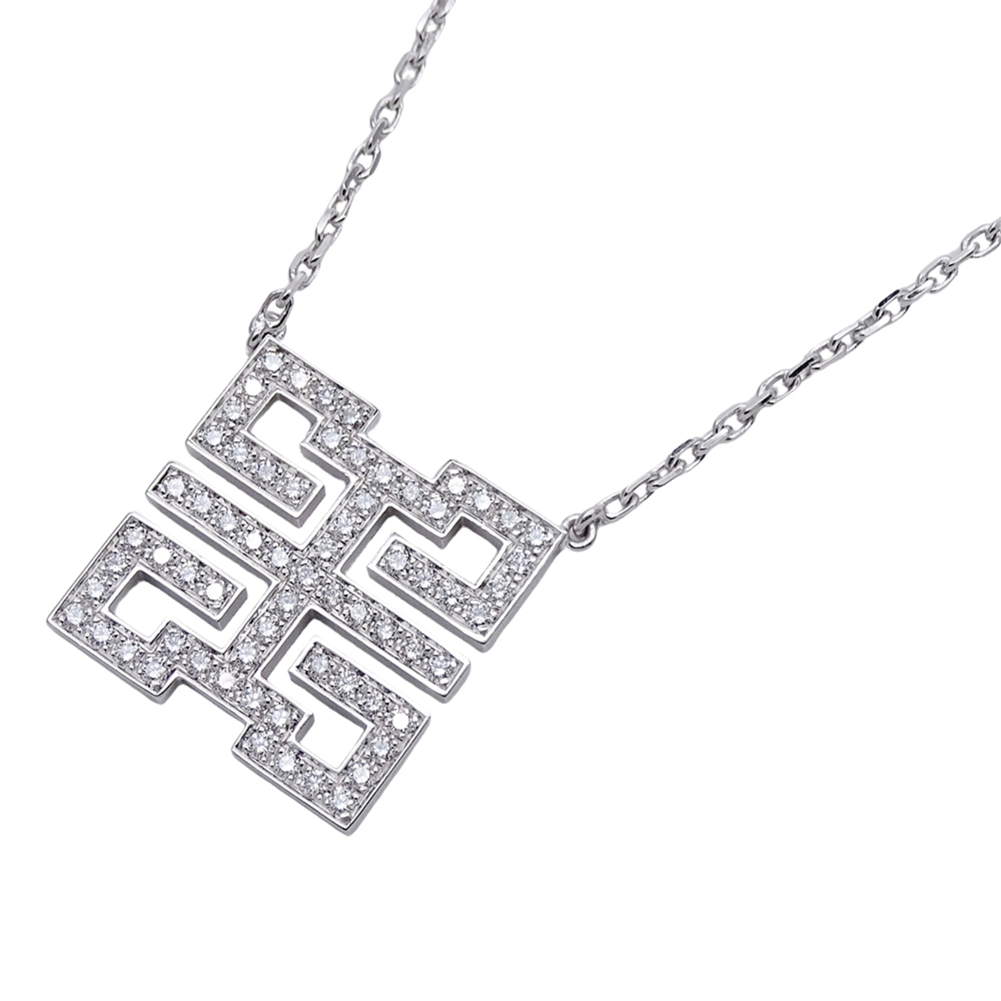 Cartier necklace for women, brand name, 750WG, diamond, dragon mini, wish knot, white gold jewelry.