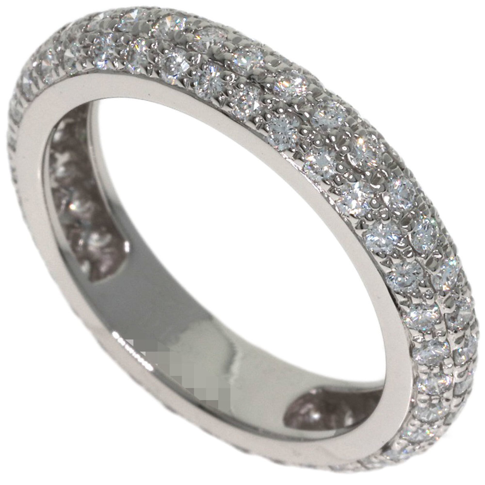 Cartier Full Eternity Pave Diamond Ring, Size 49, Platinum PT950, Women\'s.