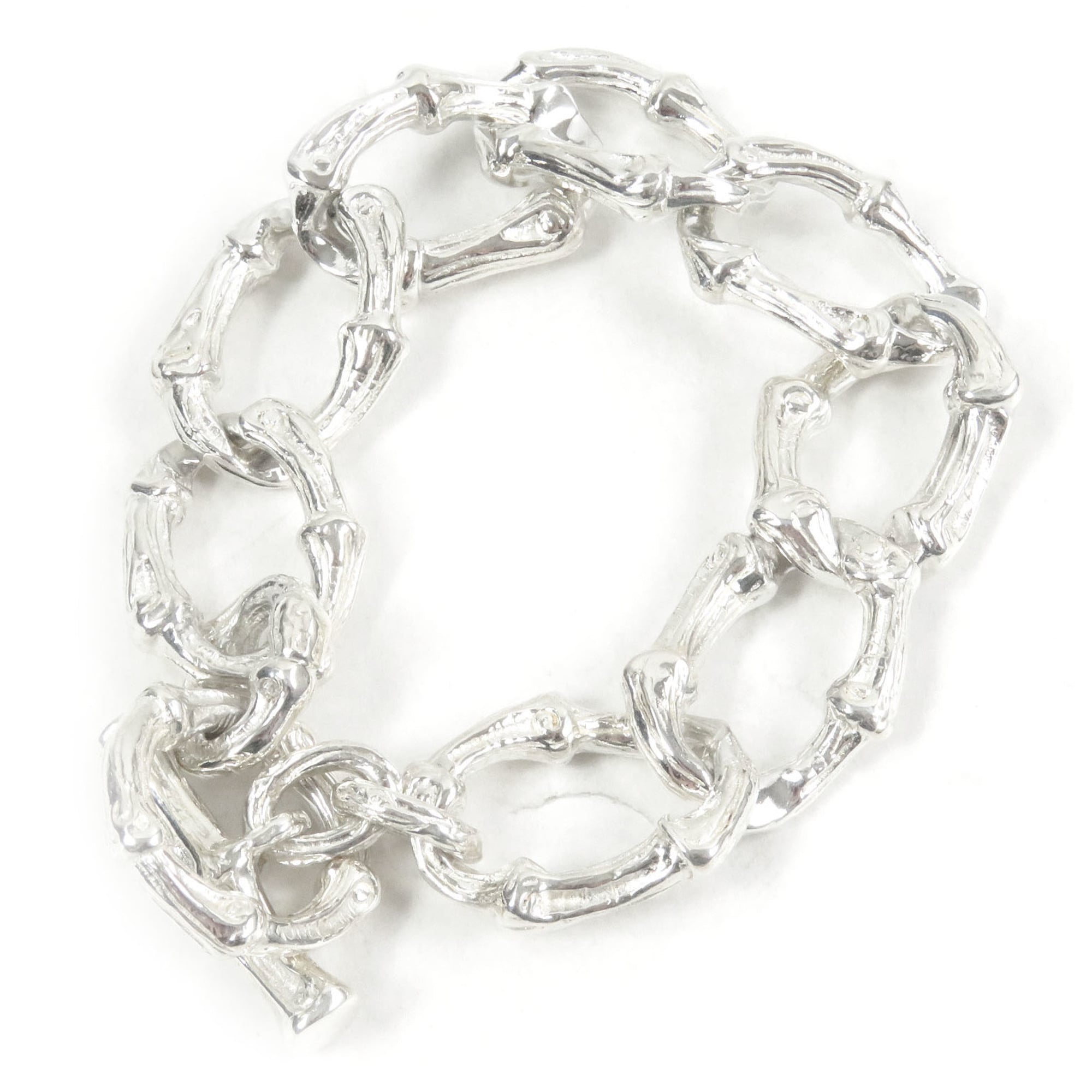 TIFFANY&Co. Tiffany Vintage Bamboo SV925 Accessory Bracelet, Silver, Weight 62.67g, Men\'s/Women\'s