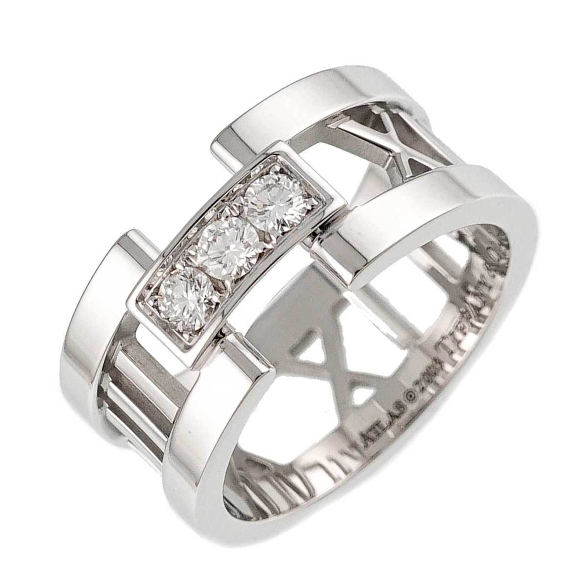 Tiffany & Co. Atlas Diamond Ring, 18K White Gold (750)