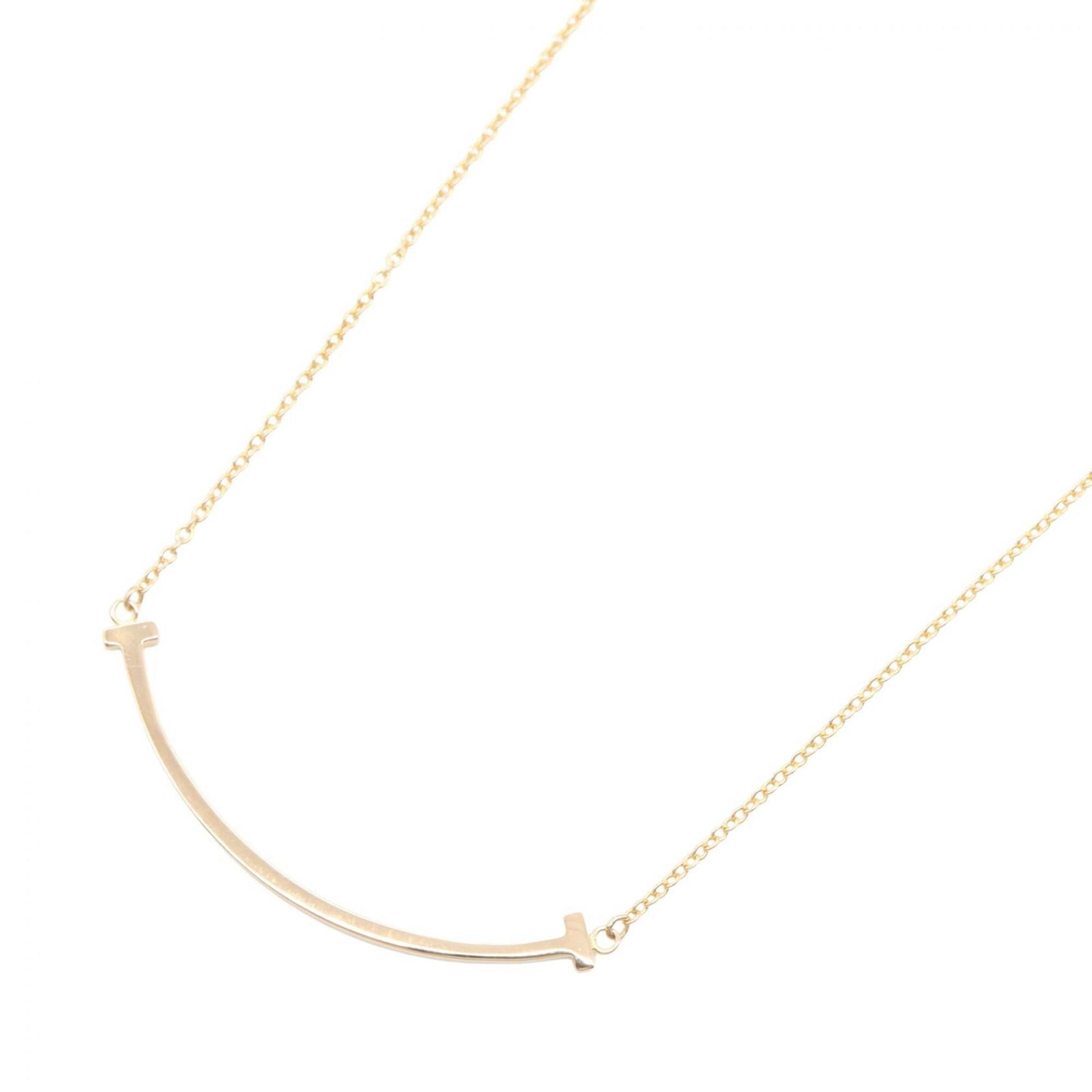 Tiffany & Co. T Smile Small Necklace, 18K Pink Gold (PG), Women\'s Jewelry, Tone