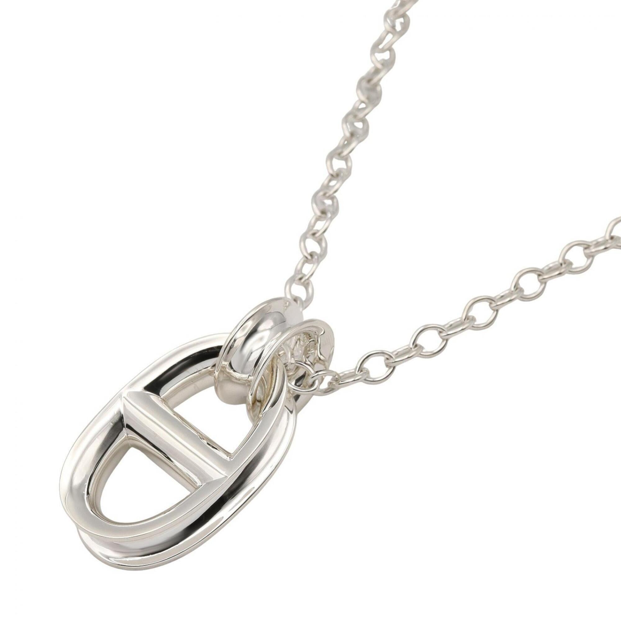 Hermes HERMES Reponse Very Large Necklace, Silver 925, Men\'s and Women\'s, Tone