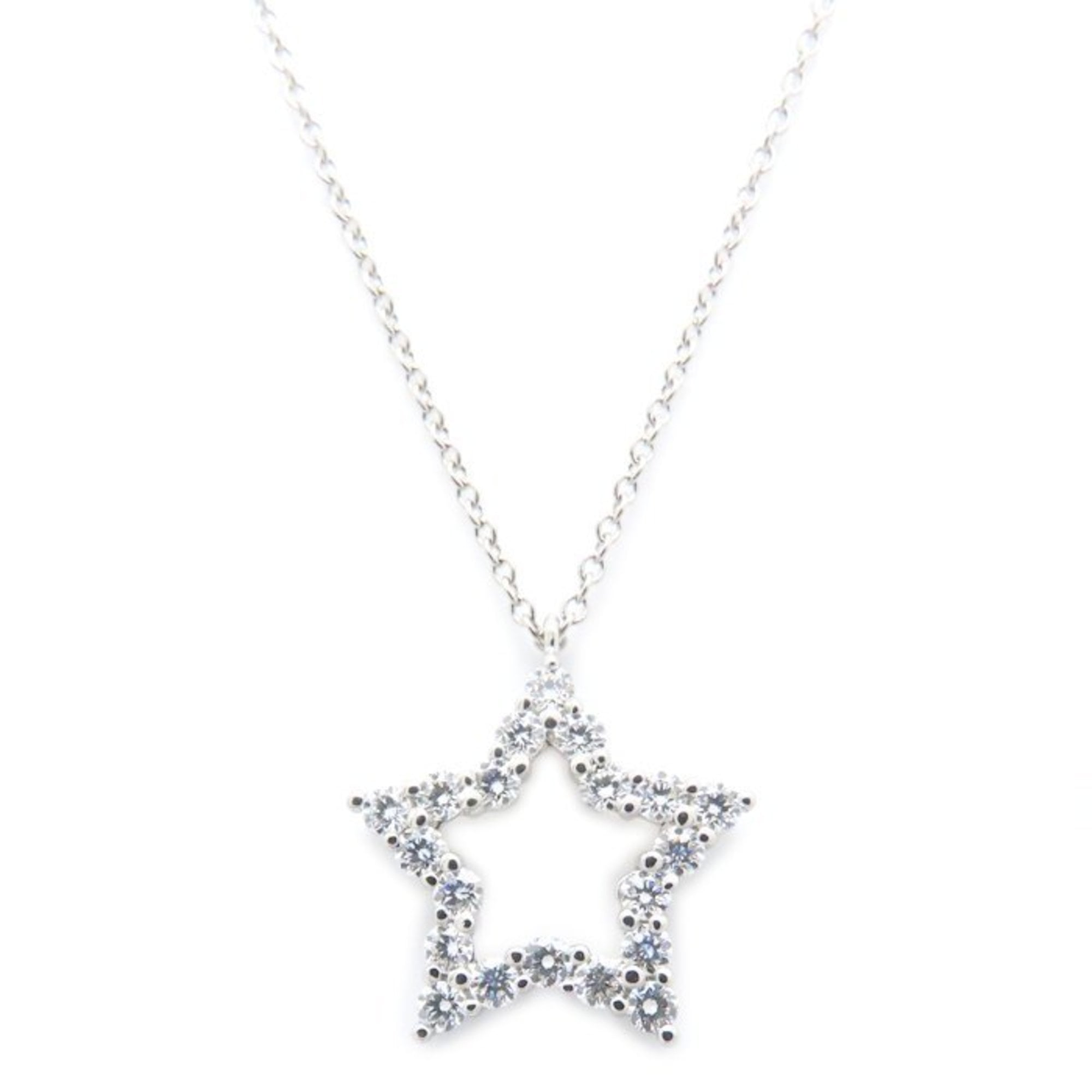 TIFFANY & Co. Tiffany Star Necklace with Diamonds, Pt950, Women\'s, 295168