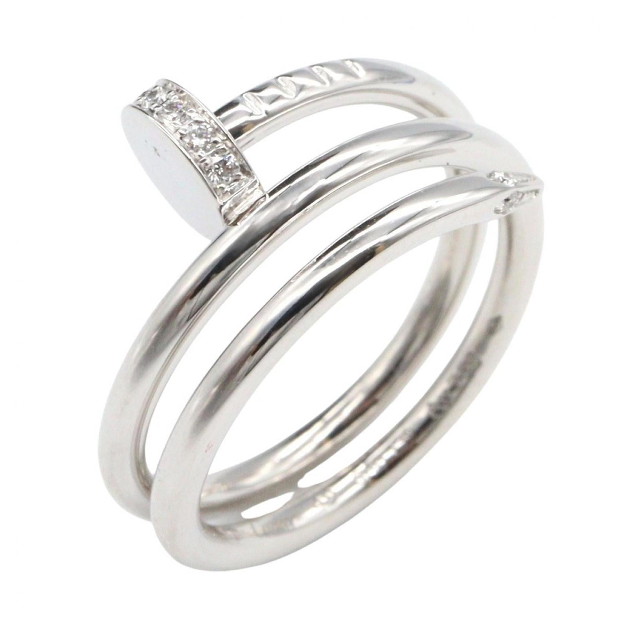 Cartier Juste Uncre Diamond Ring, 18K White Gold with Diamonds, Women\'s, Silver, Clear, CRB4211049