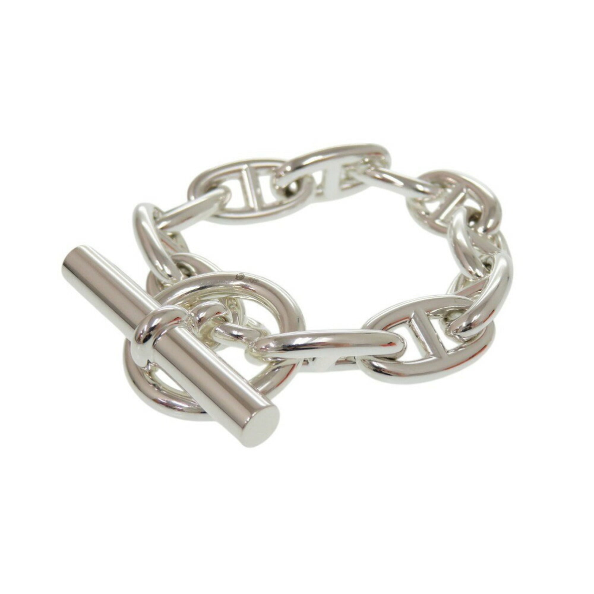 Unused Hermes Chaine d\'Ancre GM 11 links Silver 925 Bracelet 0506HERMES