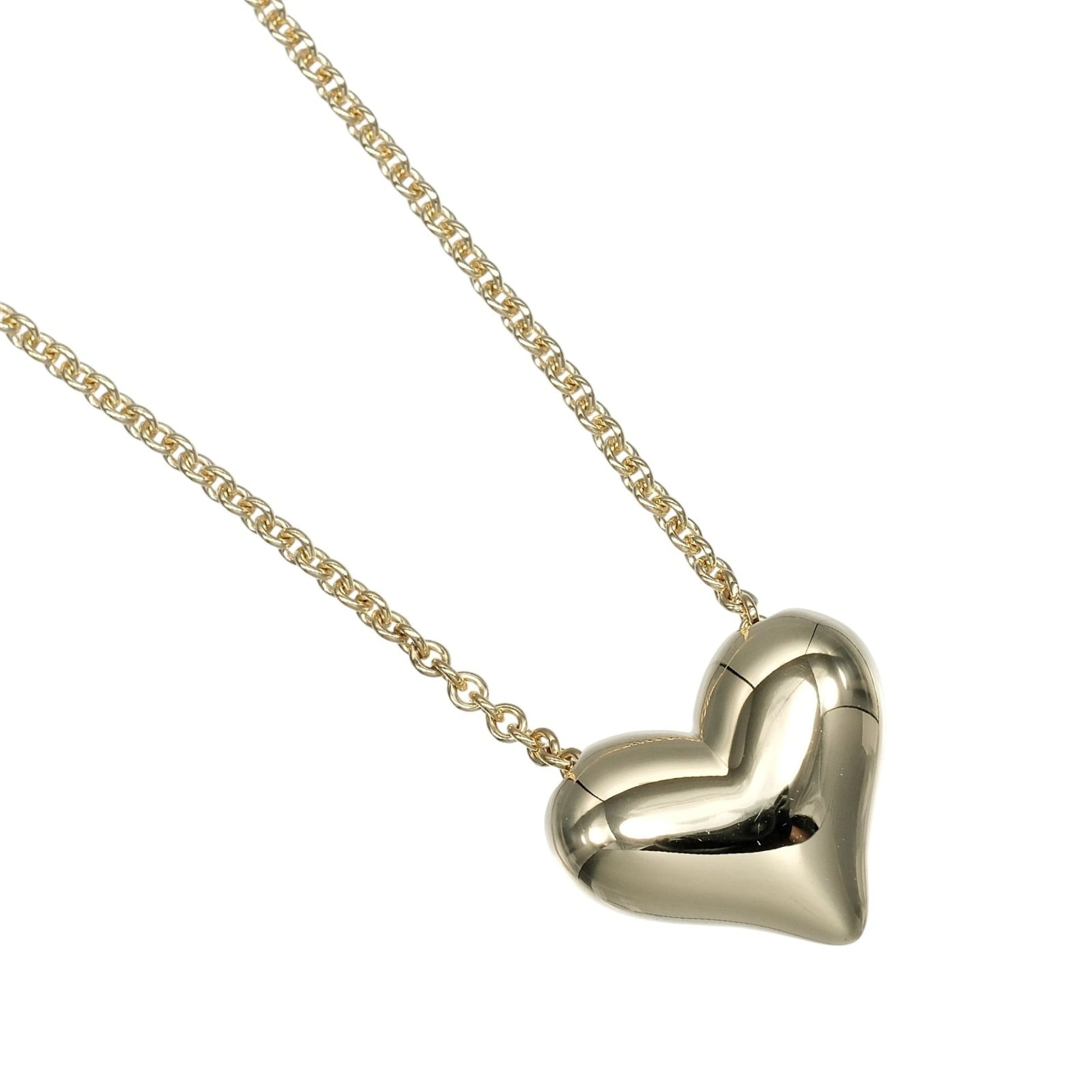 Tiffany & Co. Pinched Heart Necklace, 18K Yellow Gold, approx. 8.1g.