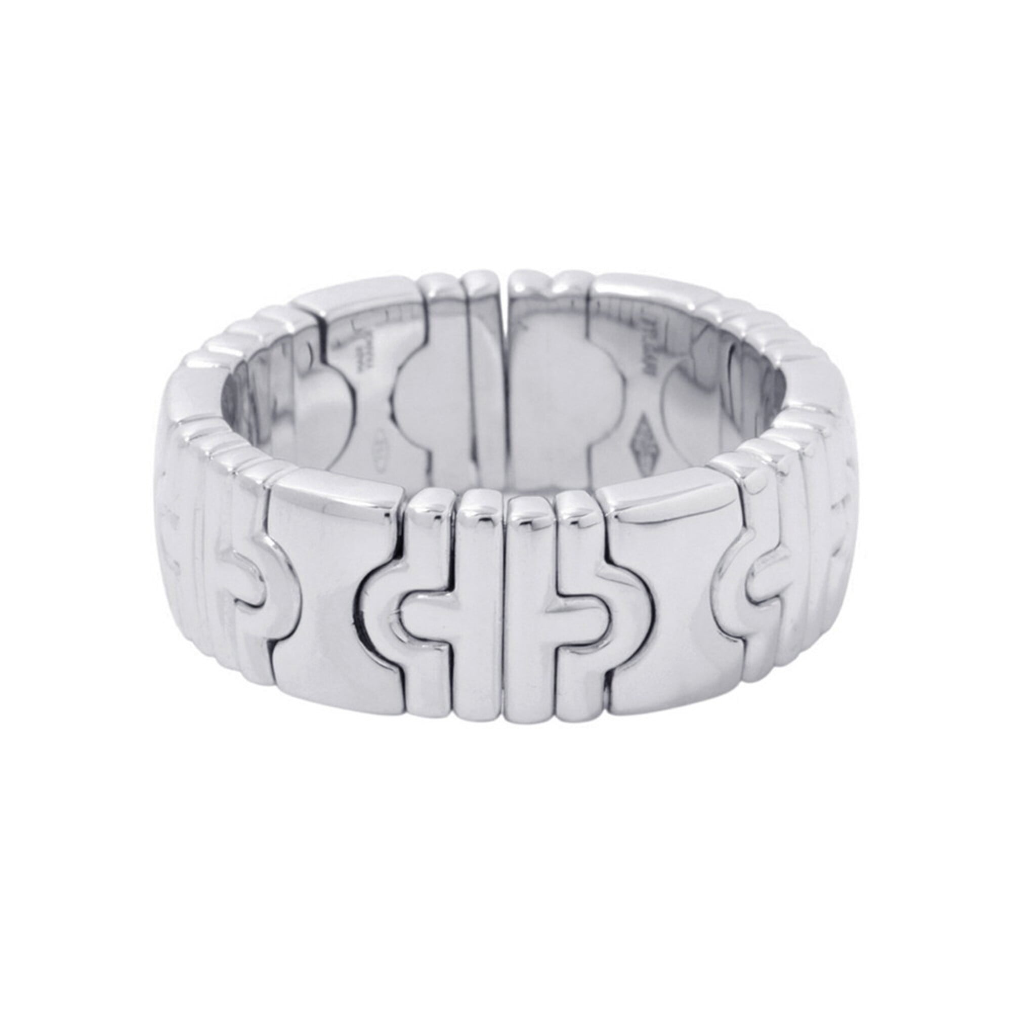 BVLGARI Parentesi Ring, 18KWG White Gold, Ring Size Approx.