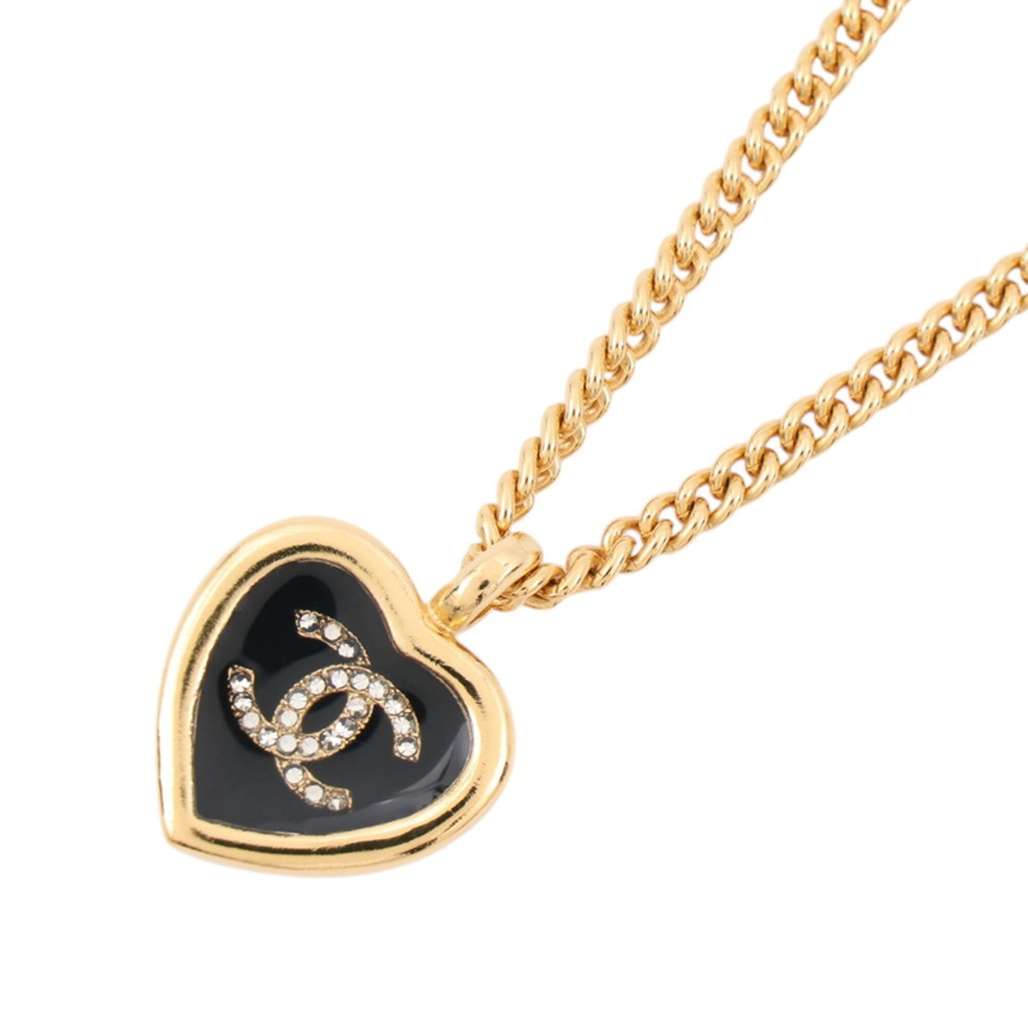 Chanel Necklace Coco Mark Heart F25 B ABG318 CHANEL Women\'s NECKLACE