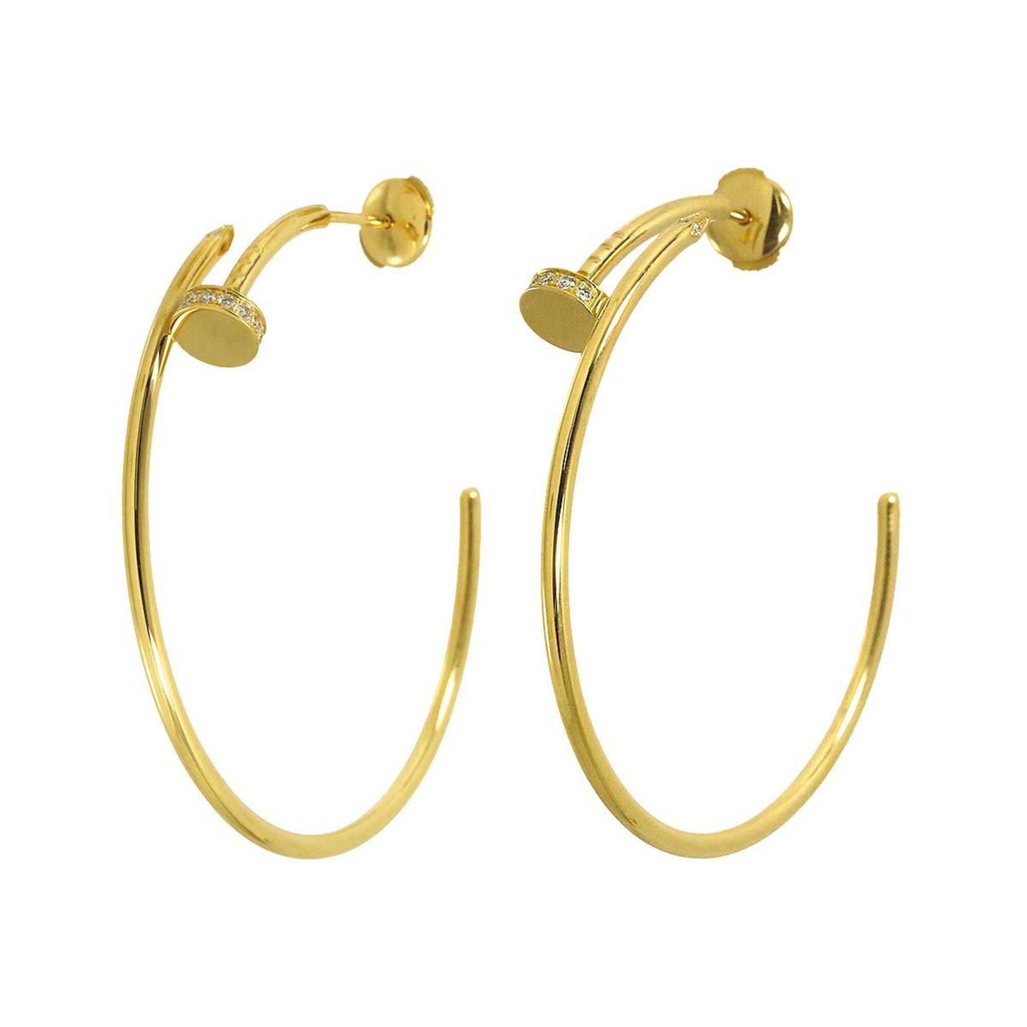 Cartier Juste un Clou Diamond Earrings, 18K Yellow Gold (750)