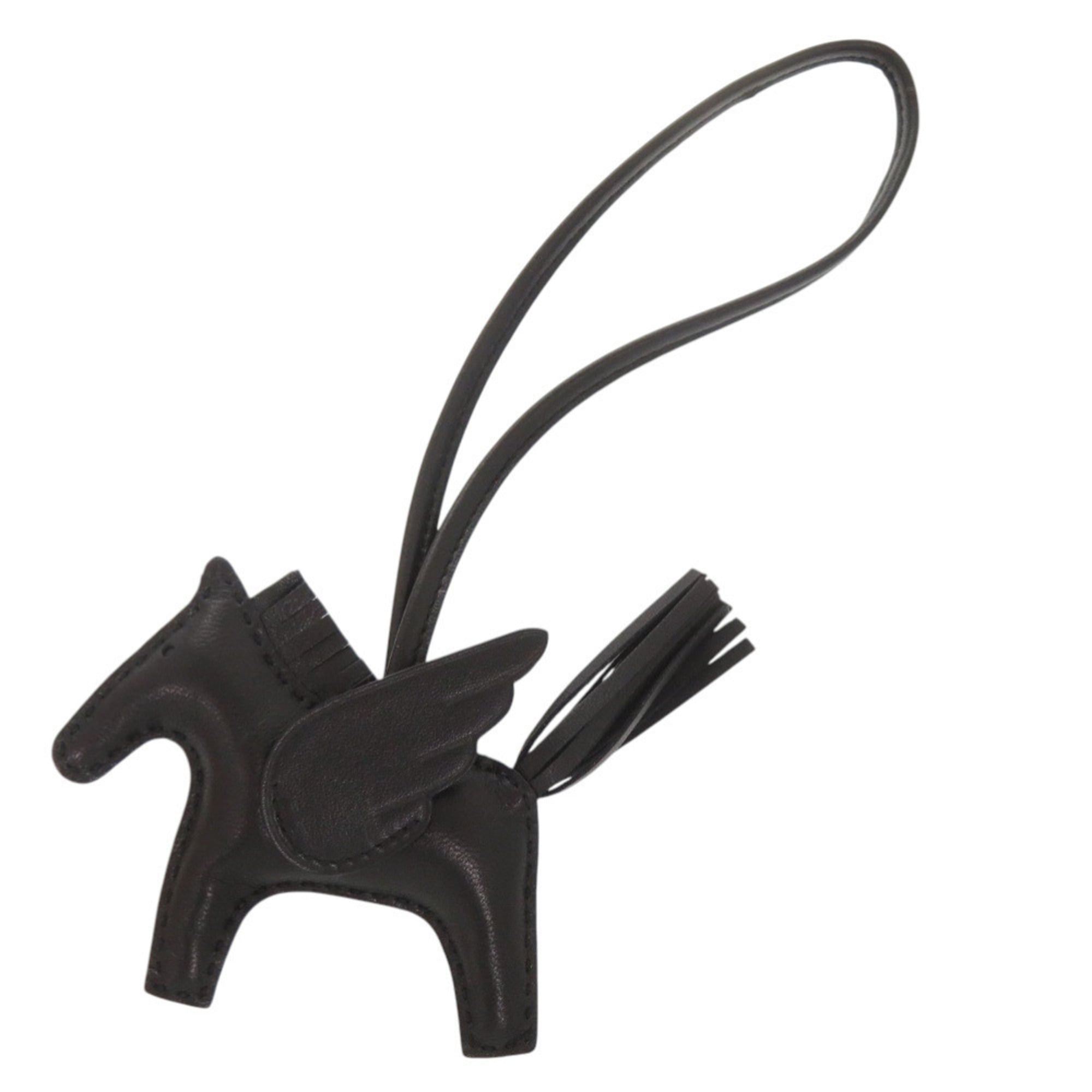 Hermes Rodeo Pegasus PM So Black Agneau Milo B Stamp (2023) Accessory Bag Charm 1032 HERMES