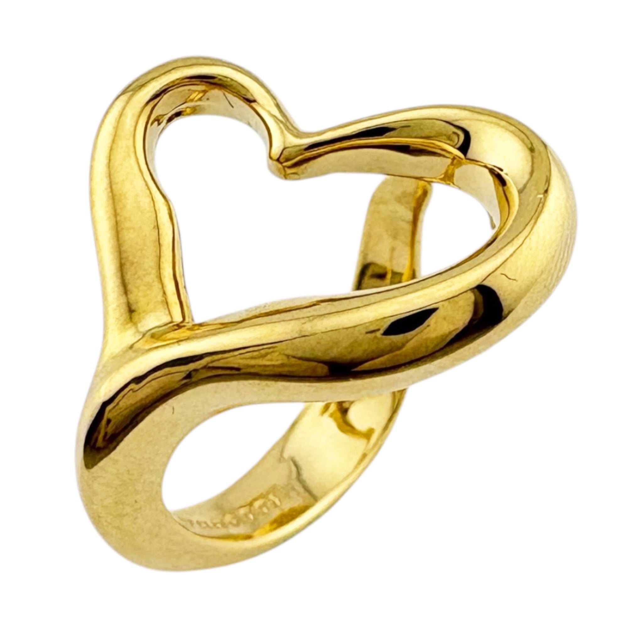 Tiffany & Co. Open Heart Ring, 18K Yellow Gold, Women\'s Ring.