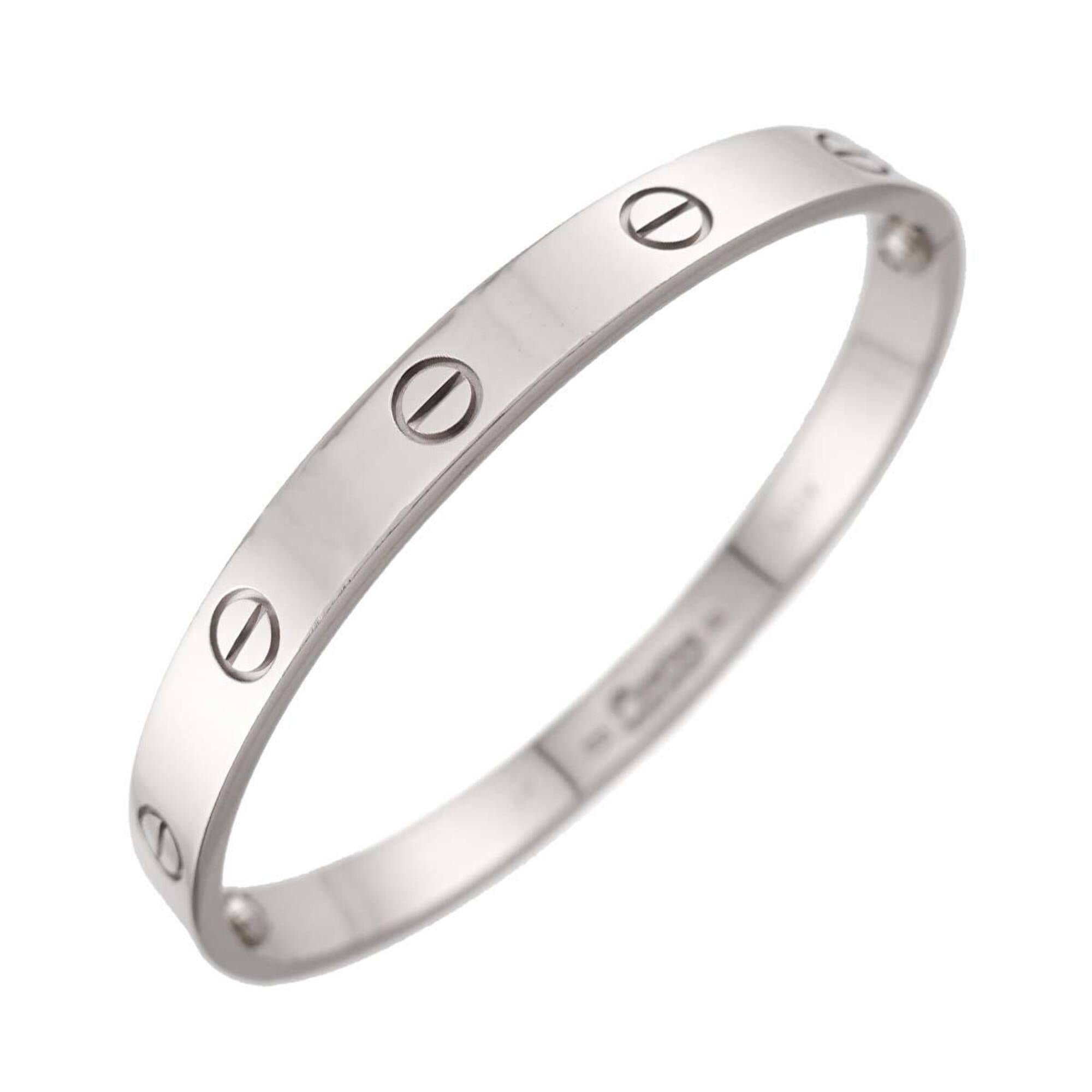 Cartier Love Bracelet #17 18K WG White Gold 750 Bangle