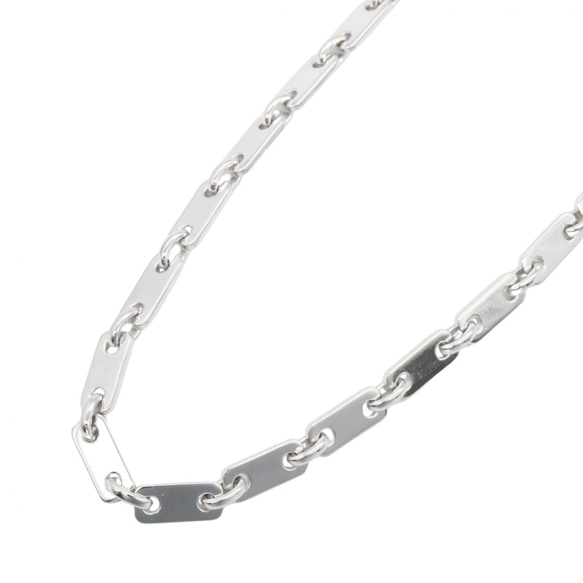 Cartier Figaro Necklace, 18K White Gold (WG), Women\'s, Silver Tone
