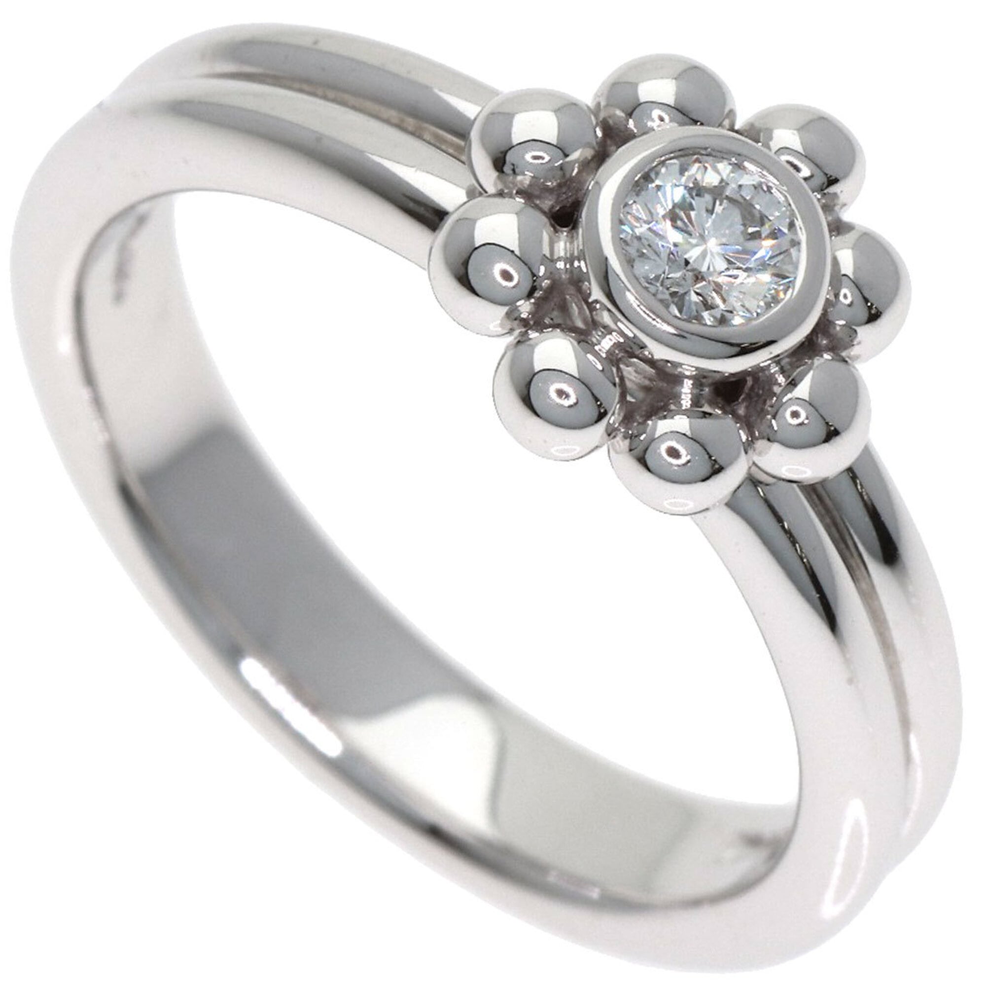 Tiffany & Co. Jolie Beads Diamond Ring, 18K White Gold, Women\'s.