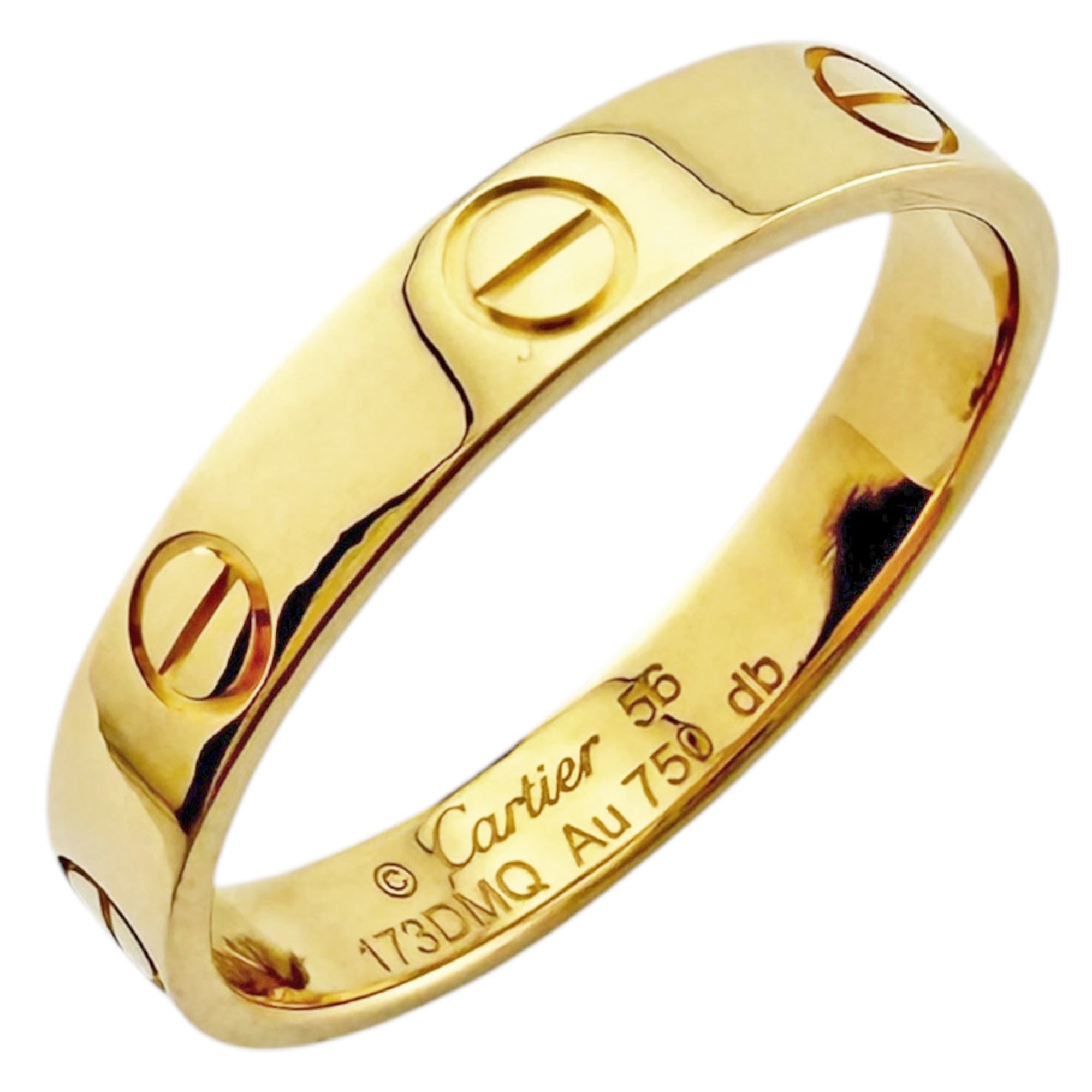Cartier Mini Love Ring, 18K Yellow Gold, Men\'s/Women\'s, Used.