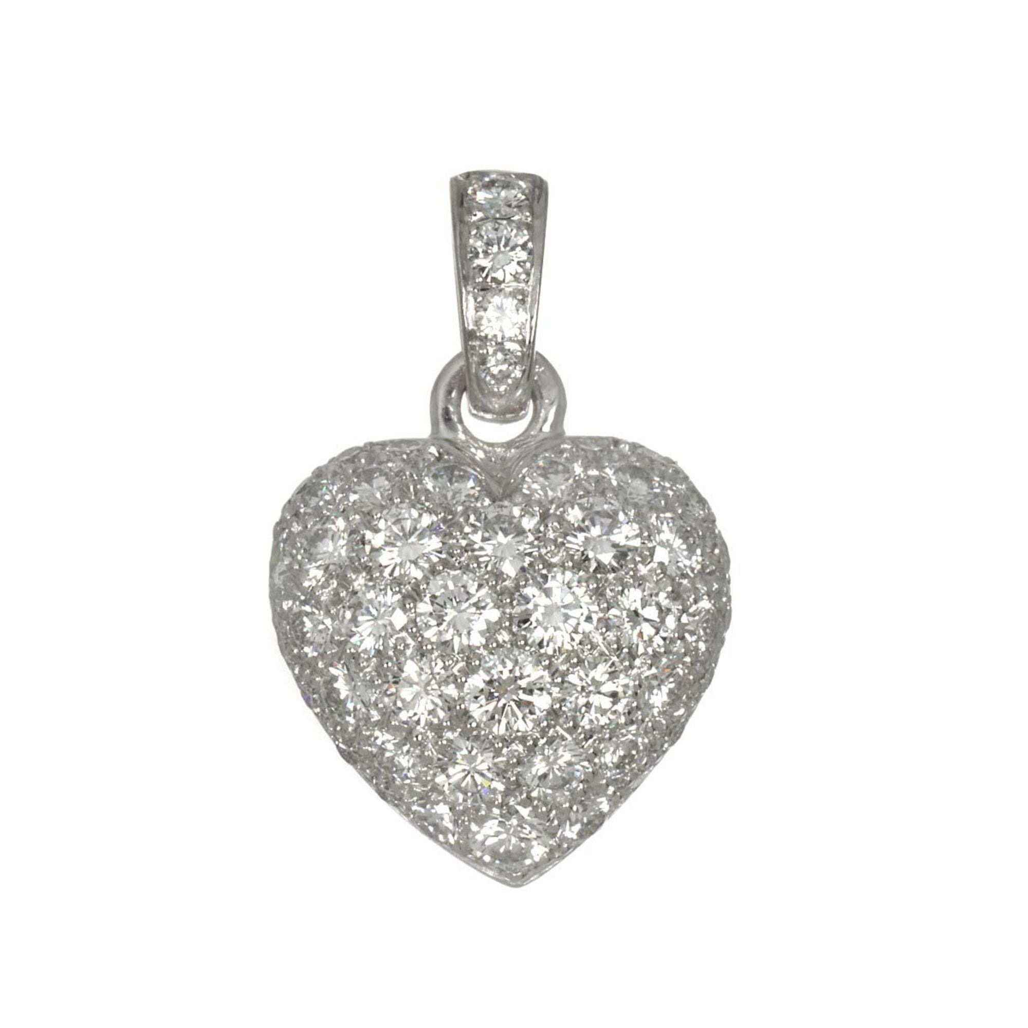 Cartier Heart PavŽ Diamond Pendant Top, 18K White Gold (750)