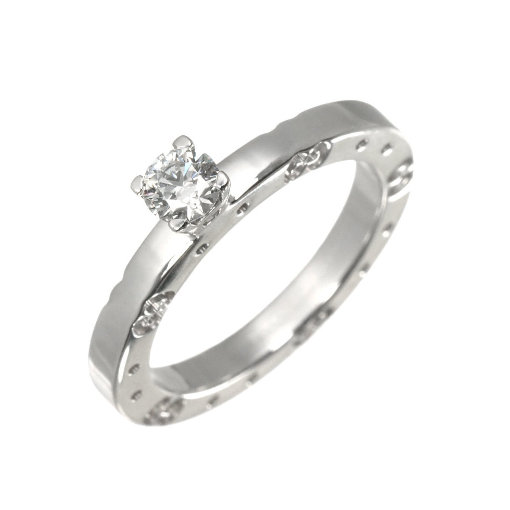 Gucci Icon Solitaire Diamond Ring, 0.24ct F VVS1, Size #9, White Gold (WG)