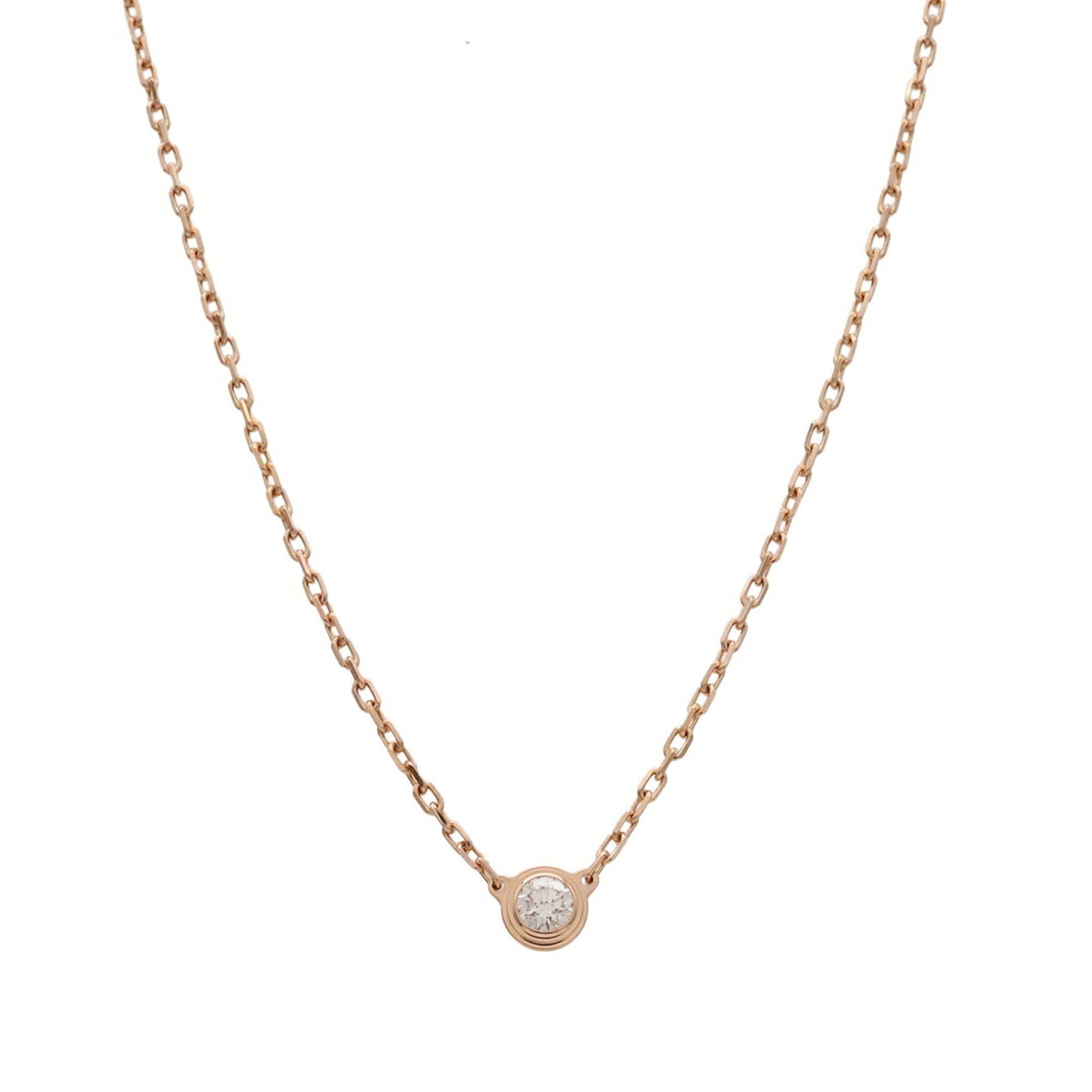 Cartier Diamants LŽgers de Necklace SM 1PD 18KPG 750PG Pink Gold Diamond