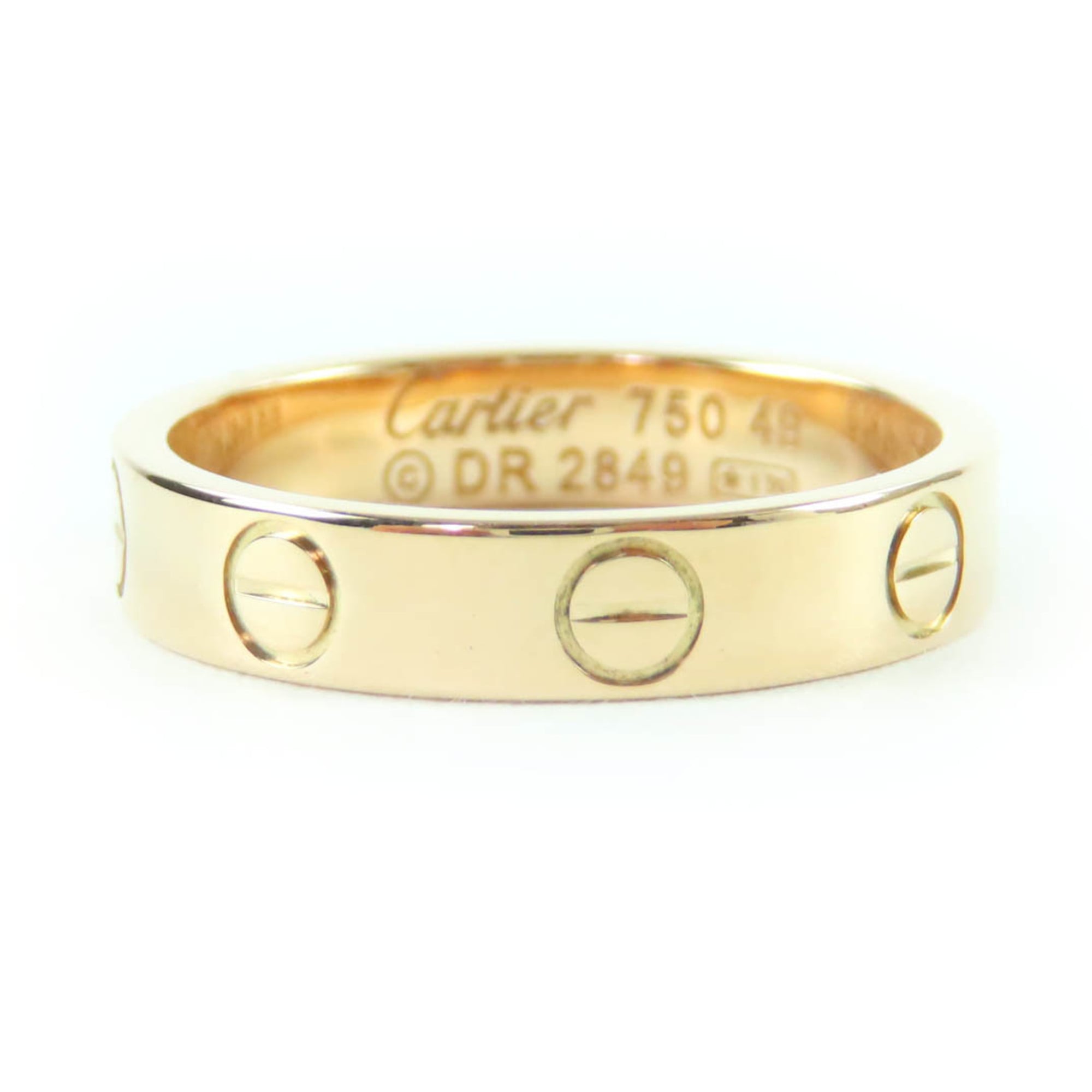 Cartier DR2849 LOVE Ring, Small, K18 750 (PG), Pink Gold, Size 49 (equivalent to Japanese size), Wei