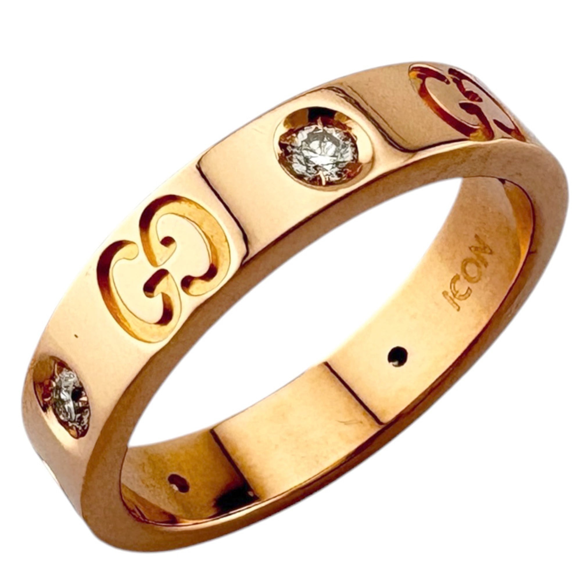 Gucci Icon Diamond Ring, 18K Gold Ring for Women, GUCCI