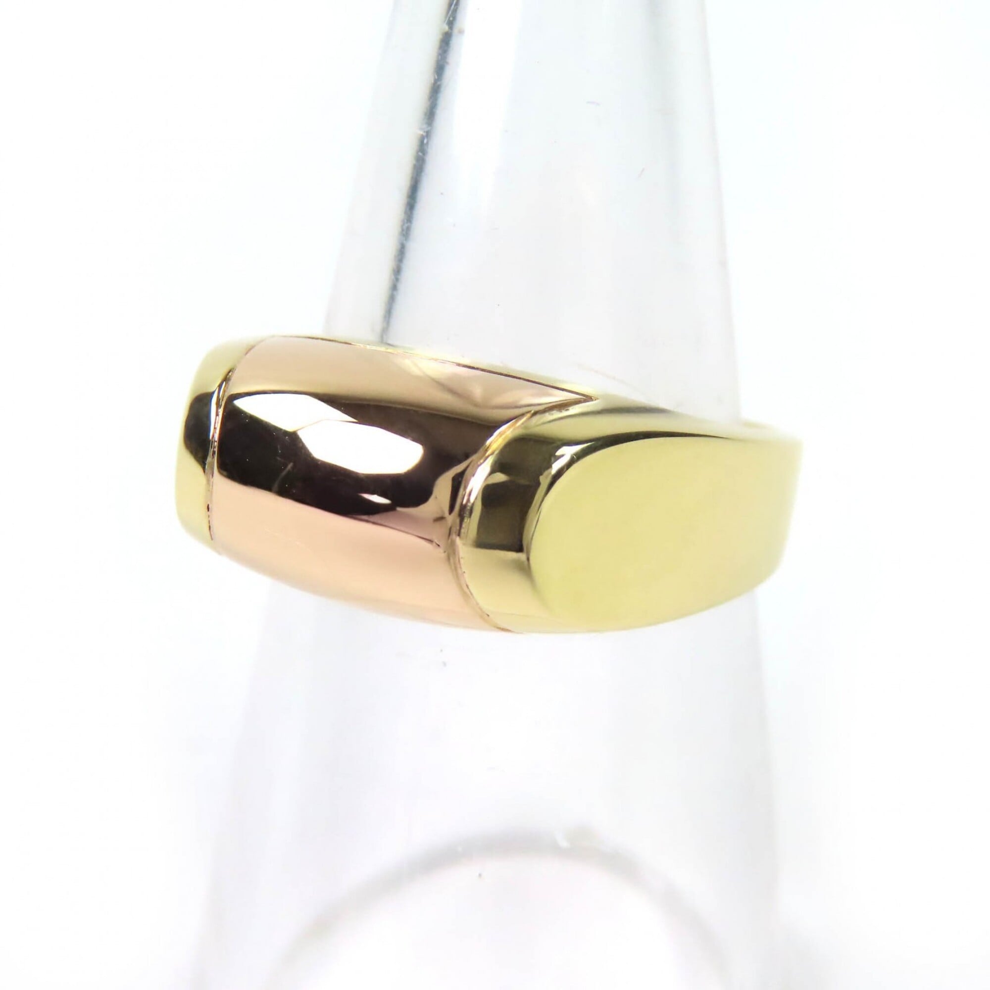 BVLGARI Tronchetto Ring, 750 (PG) Gold, Weight 8.9g, Women\'s, Highly Recommended _