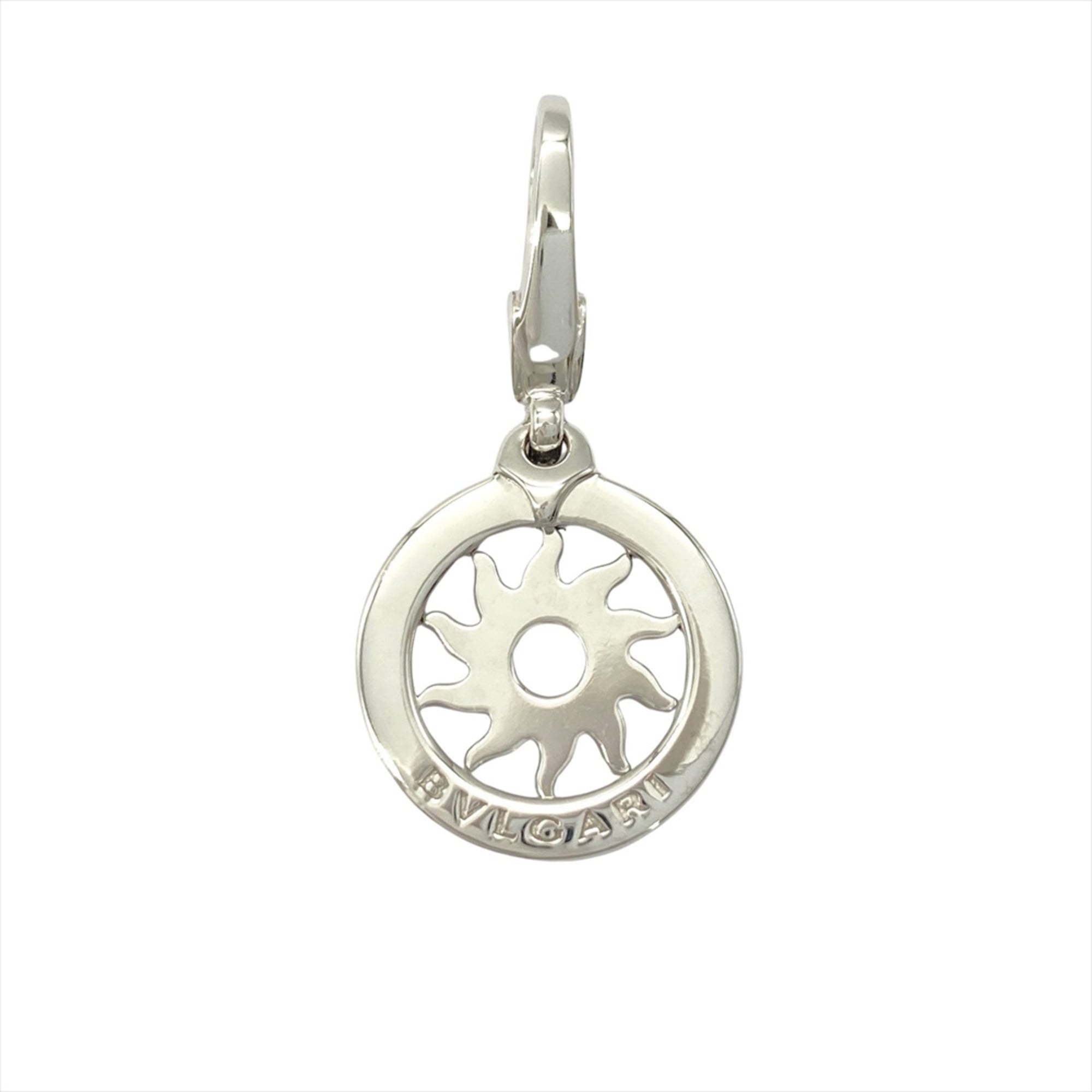 Bulgari BVLGARI Tondo Sun Pendant Top 18KWG 3.9g White Gold Women\'s