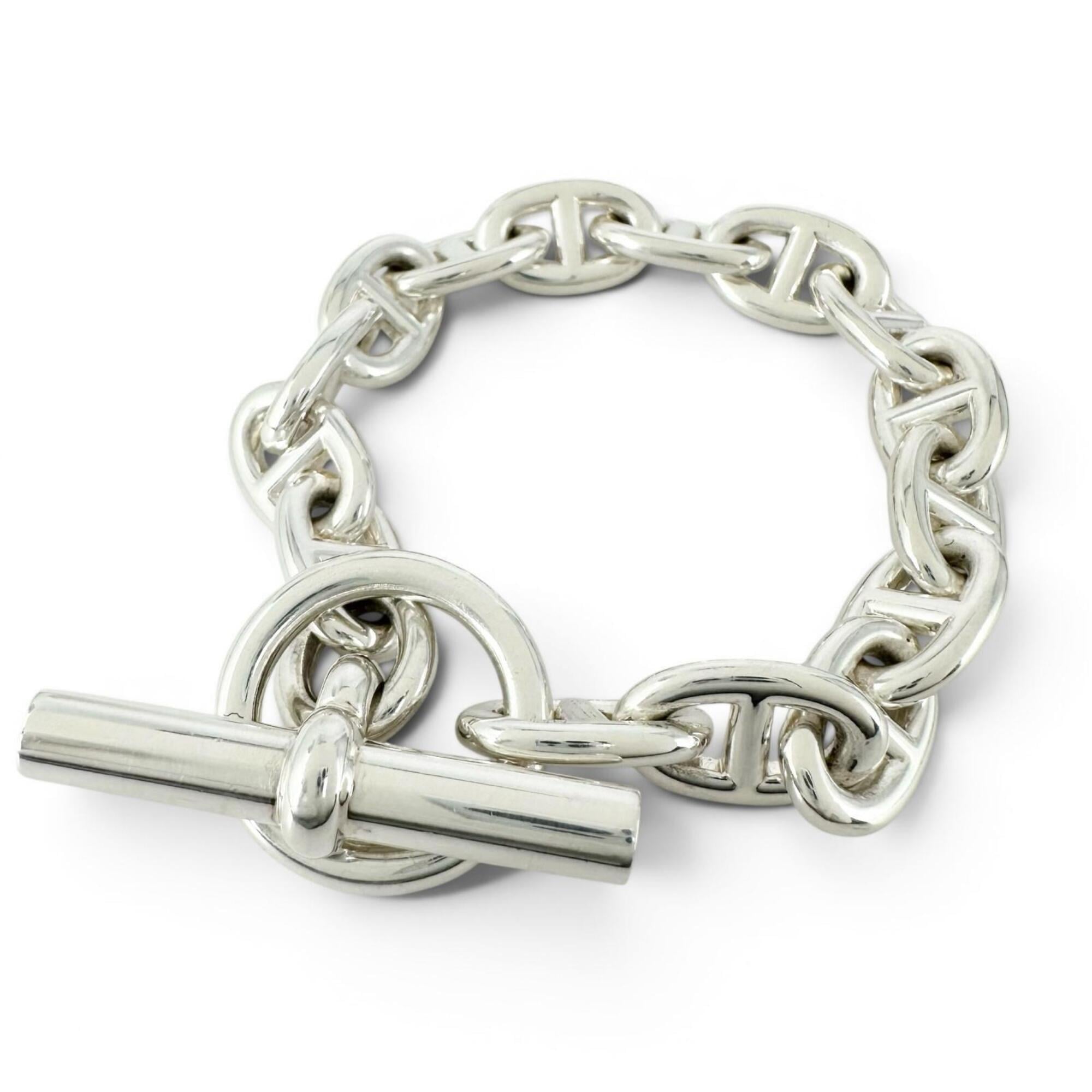 HERMES Chaine d\'Ancre PM bracelet, AG925, 15 links, silver, made in France, 2025 model, weight 32.7