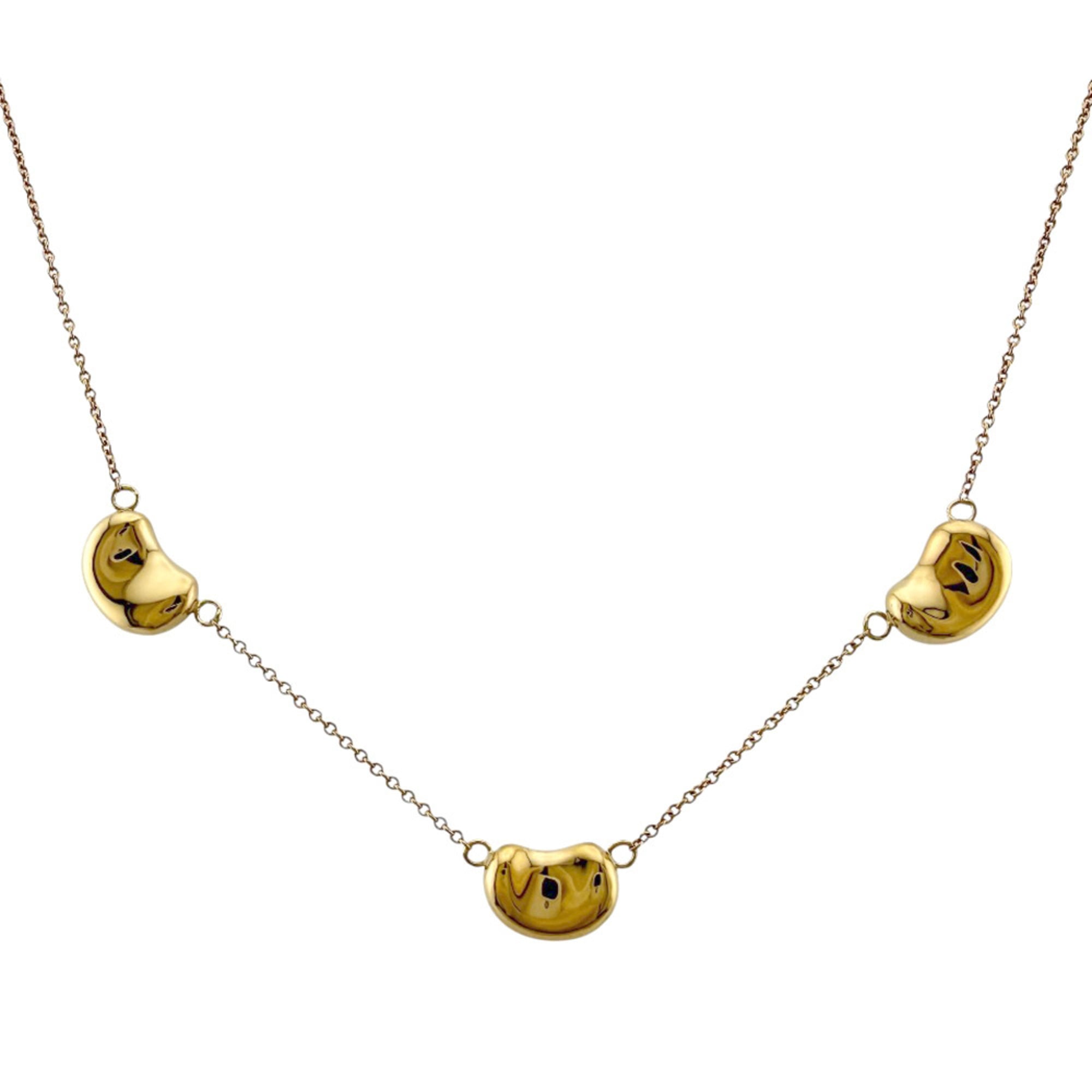 Tiffany Bean Necklace, & Co., 18K Yellow Gold, Women\'s.