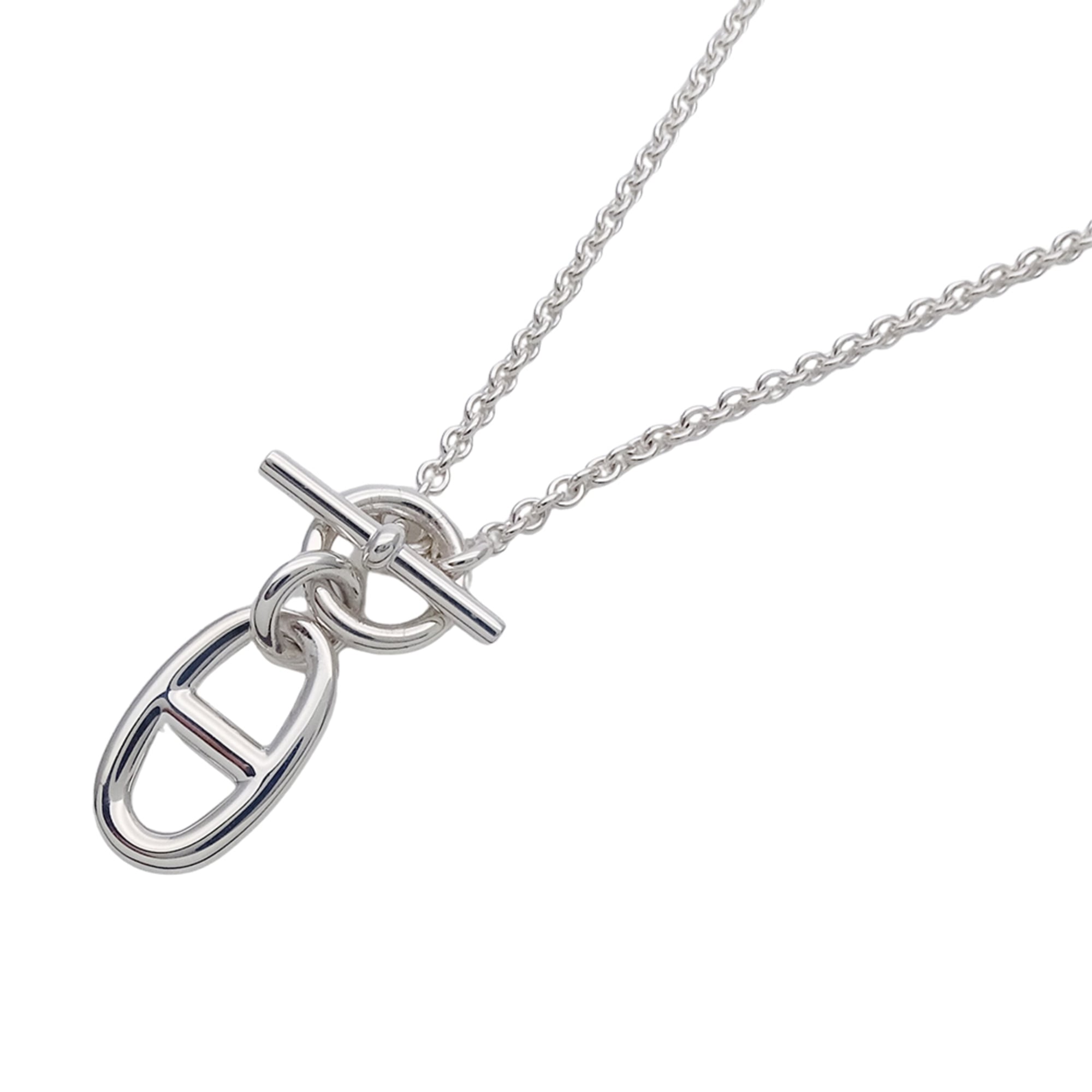 Hermes HERMES Chaine d\'Ancre Amulet Necklace for Women, Brand Name, SV925 Silver Jewelry