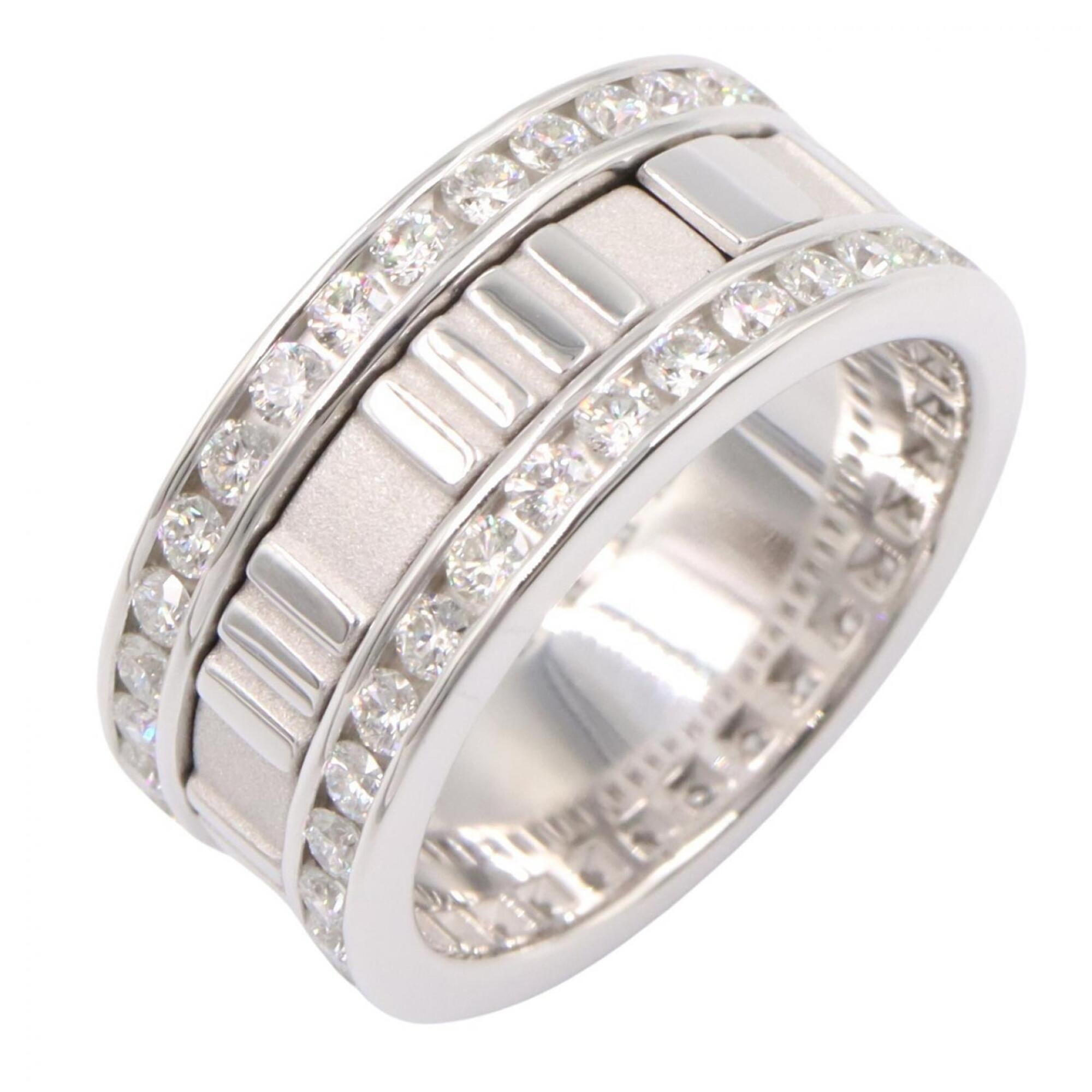 Tiffany & Co. Atlas Diamond Ring - 18K White Gold (18KWG) Women\'s Silver/Clear Tone