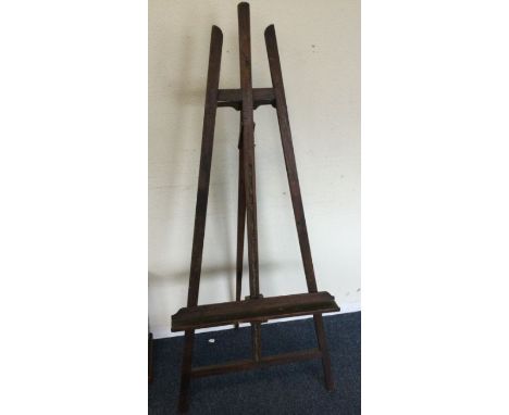 A mahogany easel.
