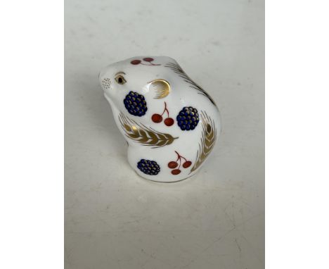 Royal crown derby harvest mouse firsts ceramic stopper 