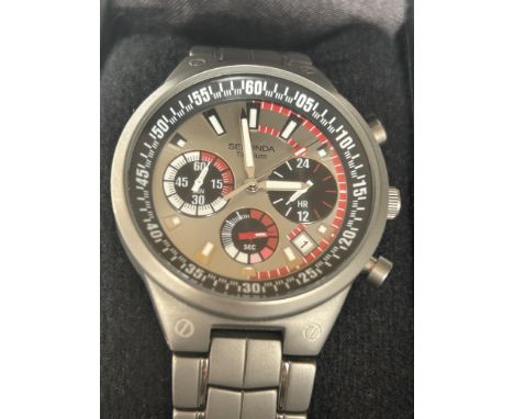 Gents Sekonda titanium chronograph wristwatch 