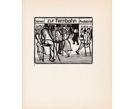 Conrad Felixmüller: Ich sah und schnitt in Holz. Hamburg: K. Hartung 1952. 23,5 x 19,8 cm. Mit 41 OrHolzschnitte (davon 1 als