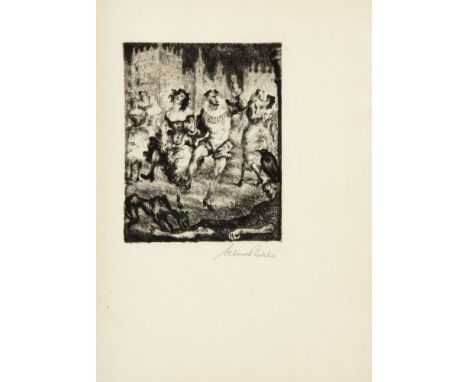 Klaus Richter. - Jacobsen, Jens Peter: Die Pest von Bergamo. Berlin: Euphorion Verlag 1923. 18,8 x 14 cm. Mit 5 sign. OrKaltn