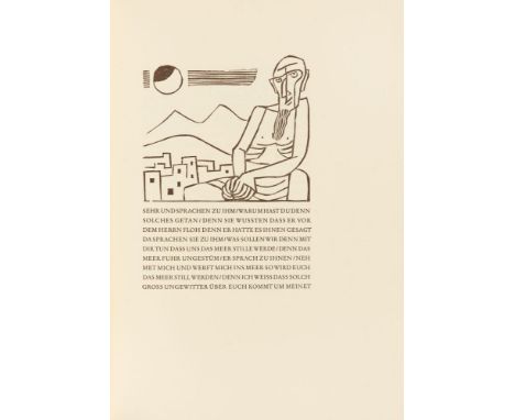 Gerhard Marcks: Iona. In der Übertragung von Martin Luther. Hamburg: Grillen-Presse 1950. 32,5 x 23 cm. Mit 9 OrHolzschnitten