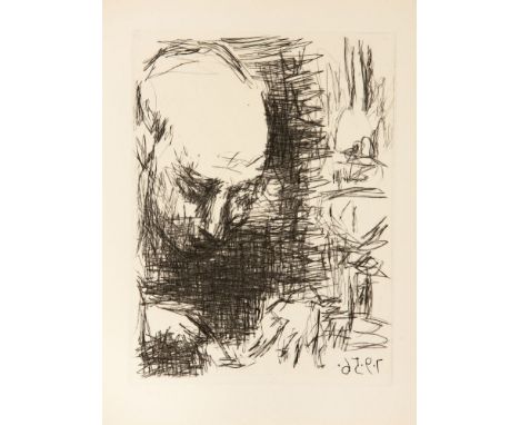 Pablo Picasso. - Jacob, Max: Chronique des temps héroïques. Paris: L. Broder 1956. 24 x 18 cm. Mit 2 OrLithographien (Umschl.