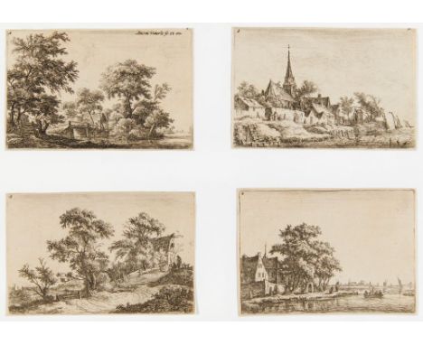 ANTONIE WATERLOOLille 1609 - 1690 Utrecht Landschaften.Komplette Folge von 12 Blatt Radierungen auf feinstrukturiertem Bütten