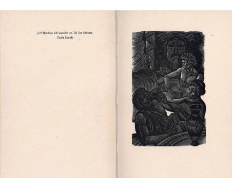 Fritz Eichenberg. – Poe, Edgar Allan: Schatten. Bayreuth: Bear Press 1987. 22,5 x 14,5 cm. Mit 3 OrHolzstichen von F. Eichenb