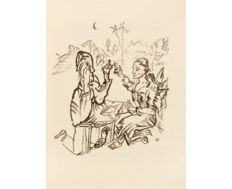 Oskar Kokoschka: Der gefesselte Columbus. Berlin: Gurlitt 1920-21. 49,8 x 38,5 cm. Mit 12 ganzs. OrLithographien von O. Kokos