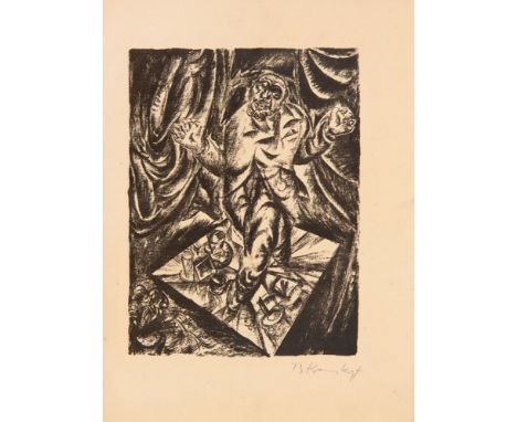 Bruno Krauskopf. - Dostojewski, Fjodor Michailowitsch: Die Sanfte. Berlin: Reiss 1920. 29,5 x 22,5 cm. Mit 10 sign. OrLithogr
