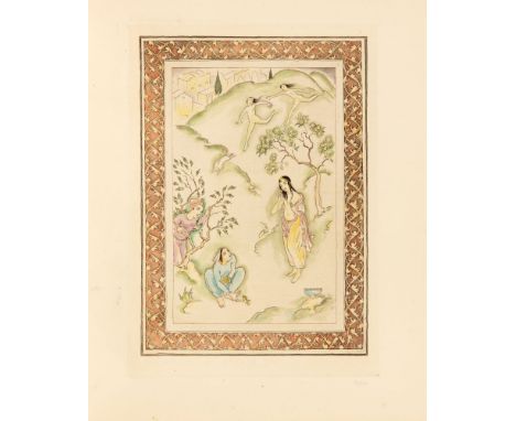 Richard von Below. - Abu'l-Alâ: Arabische Gedichte aus dem zehnten Jahrhundert. München: Bruckmann 1920. 30,9 x 25,4 cm. Mit 