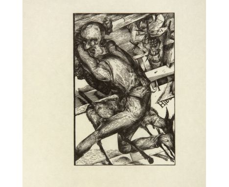 Karl-Georg Hirsch. - Wecker, Konstantin: Der alte Kaiser. Sieben Gedichte. Garching: Antinous Presse 1992. 22,5 x 25 cm. Mit 