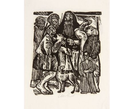 Klaus Eberlein. – Exodus. Übers. v. Martin Luther. Denklingen: Fuchstaler-Presse 1982. 30,5 x 30,9 cm. Mit 8 ganzseitigen und